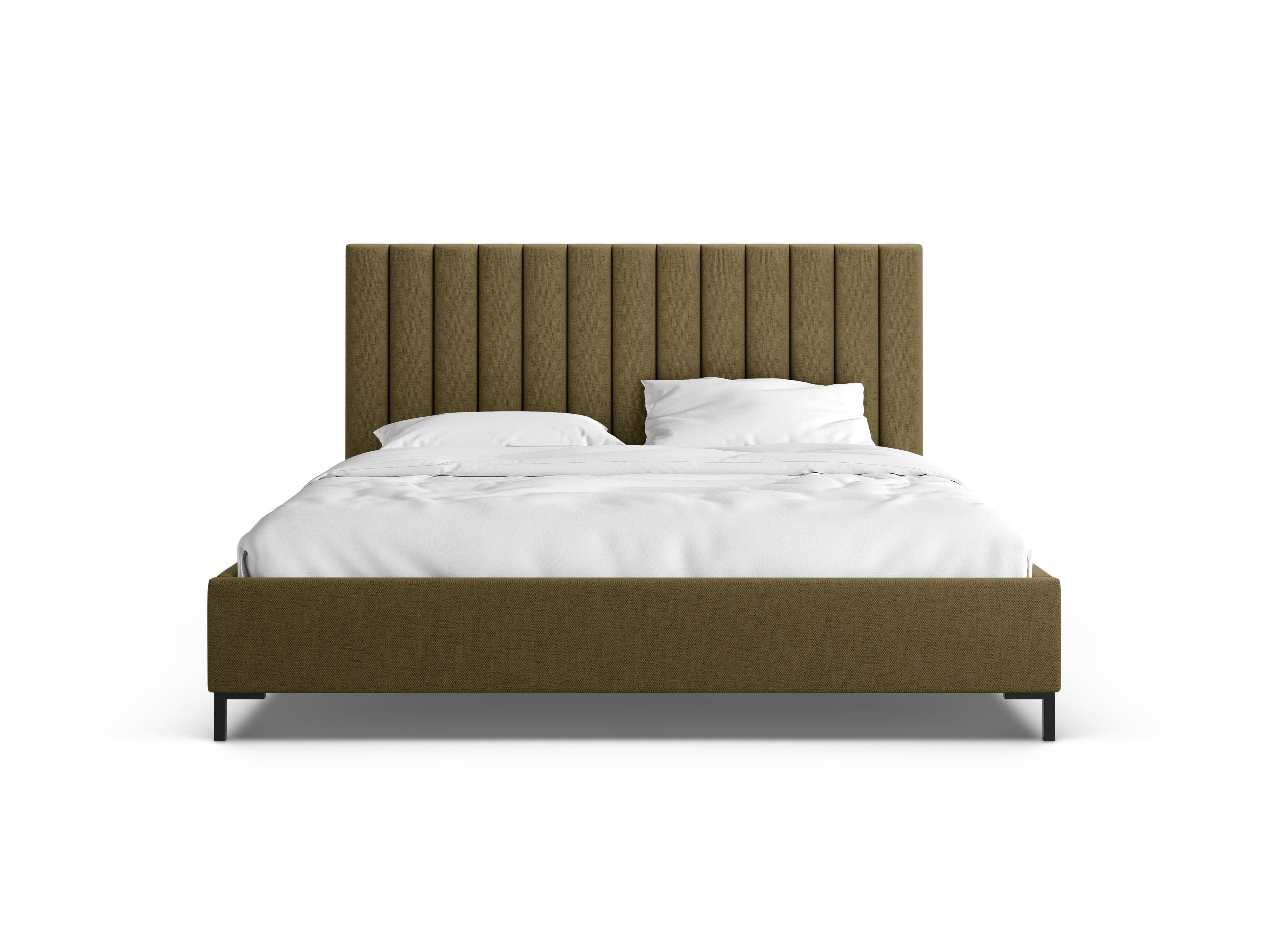 ALLISON green bed with storage for bedding