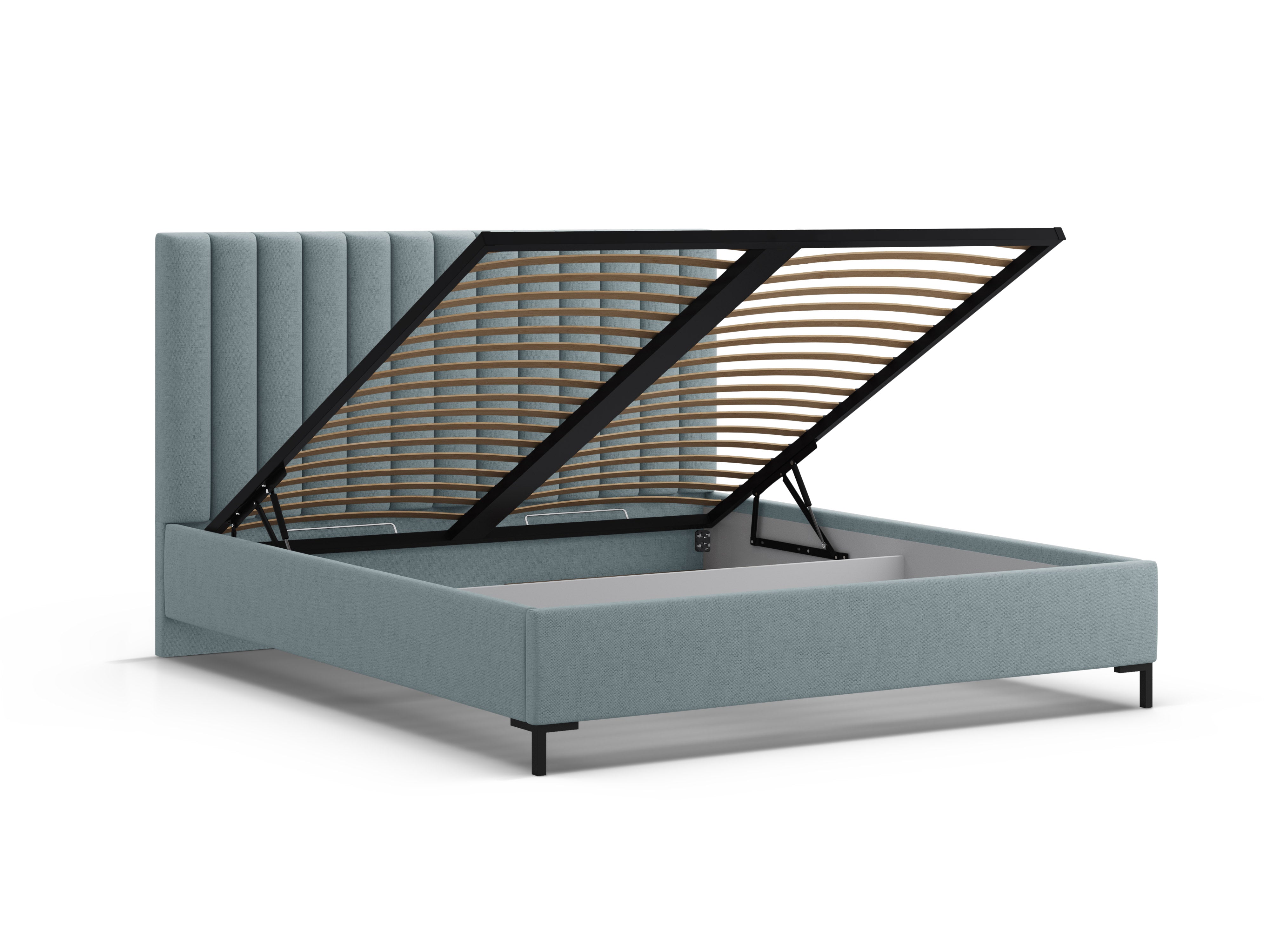 ALLISON blue bed with storage for bedding