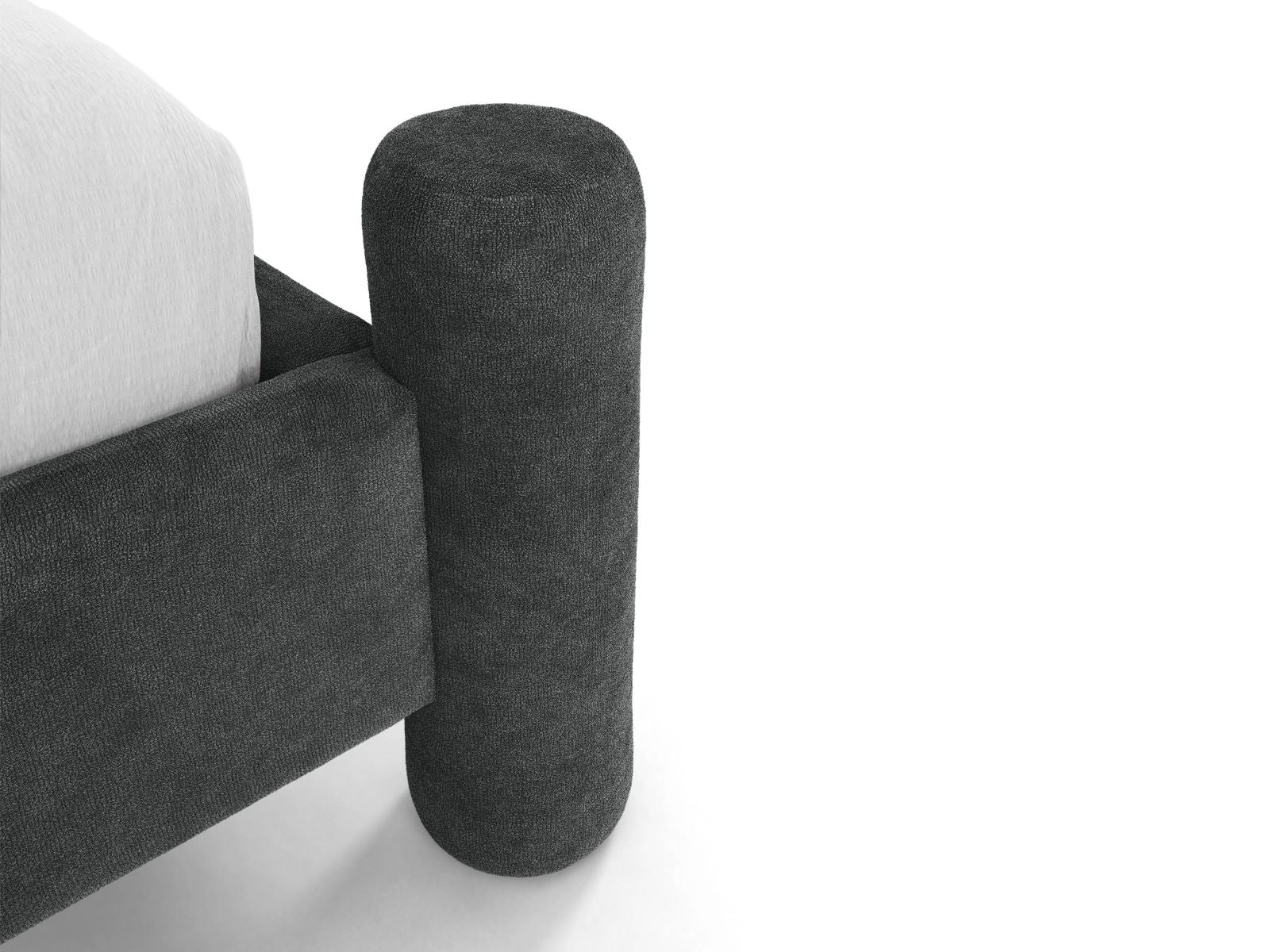 VERA bed in dark gray chenille