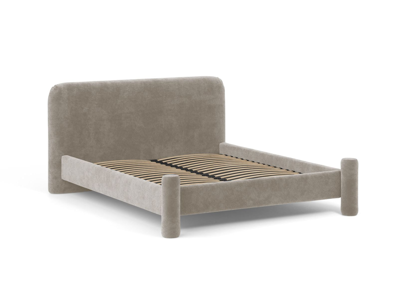 VERA bed in beige chenille