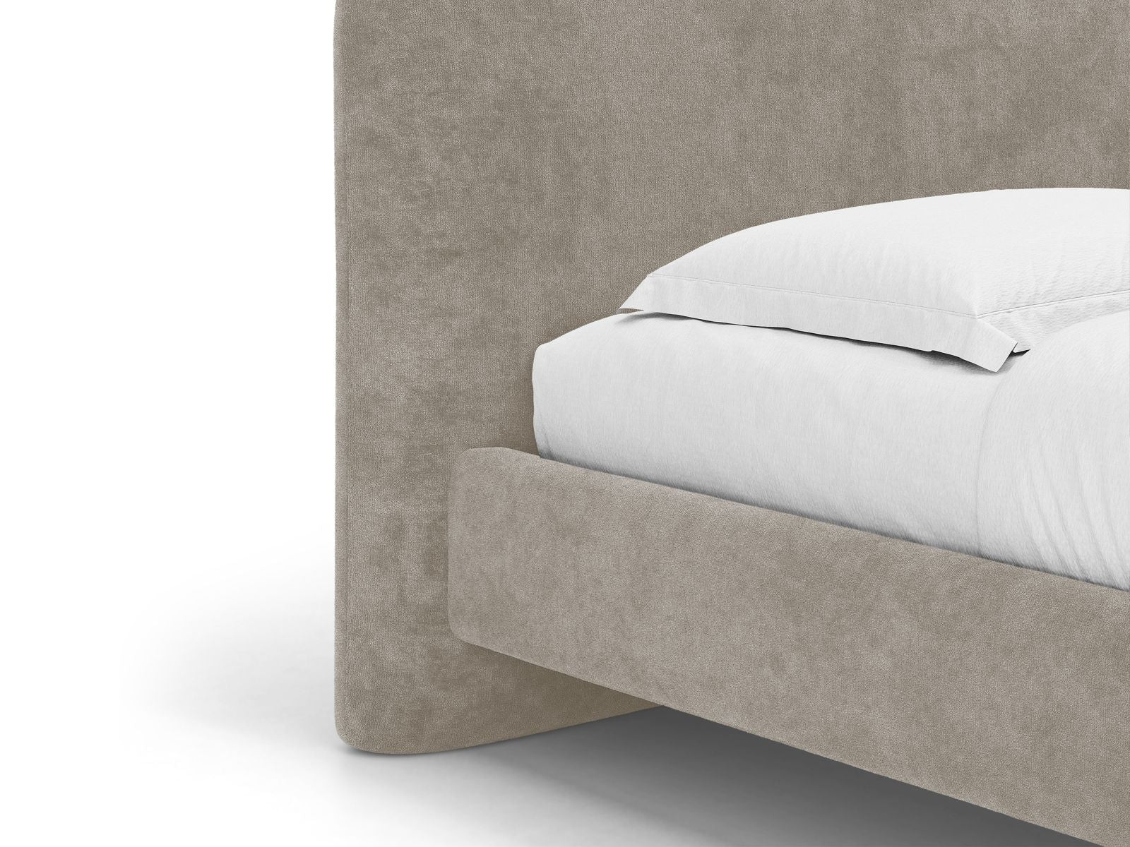 VERA bed in beige chenille