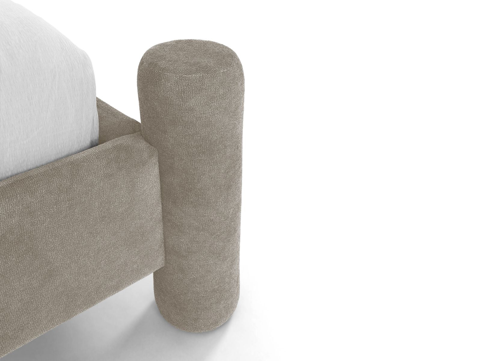 VERA bed in beige chenille
