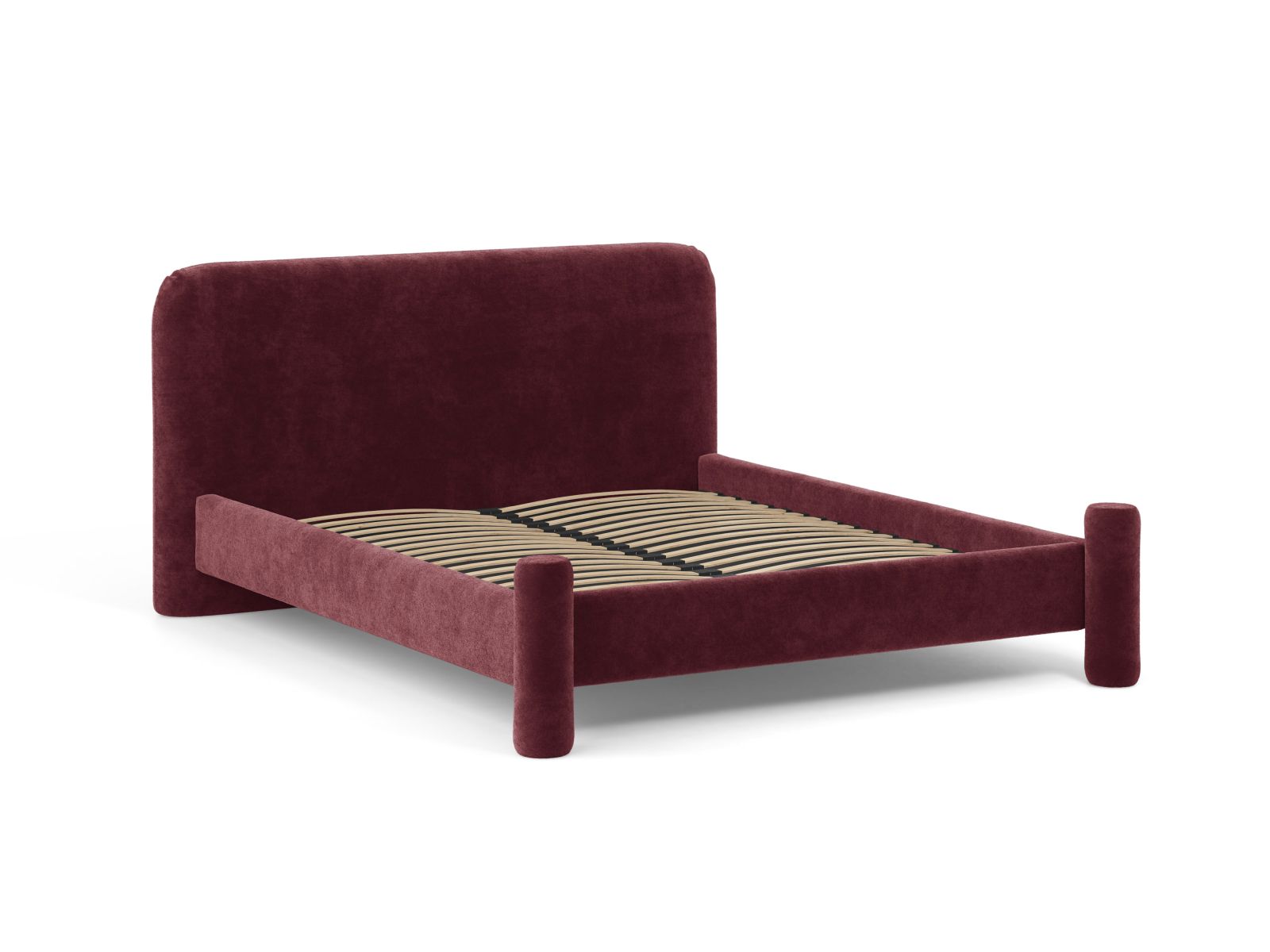 VERA bed in cherry chenille