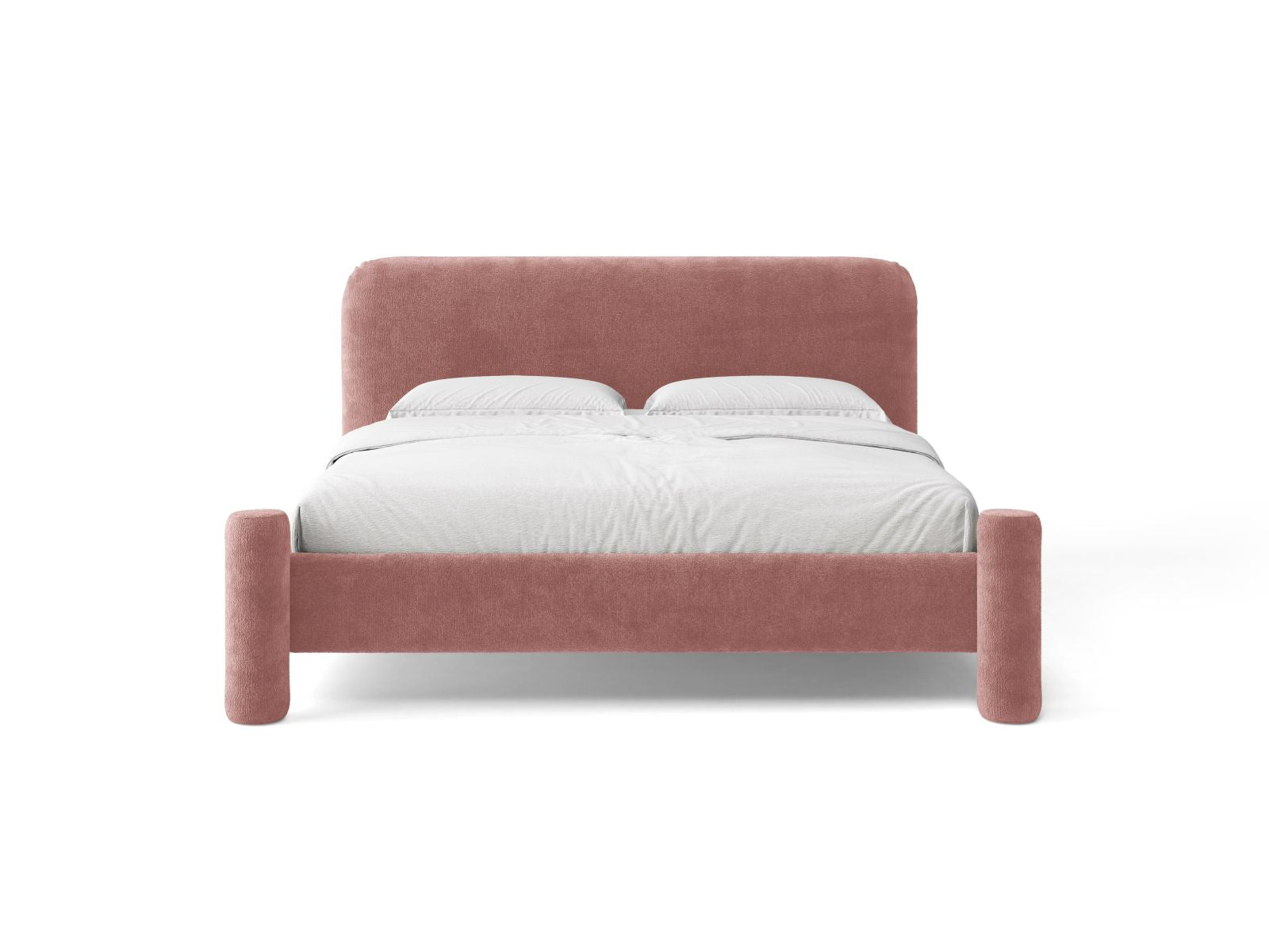 VERA bed in pink chenille