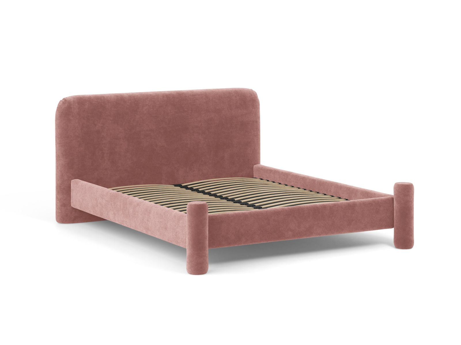 VERA bed in pink chenille