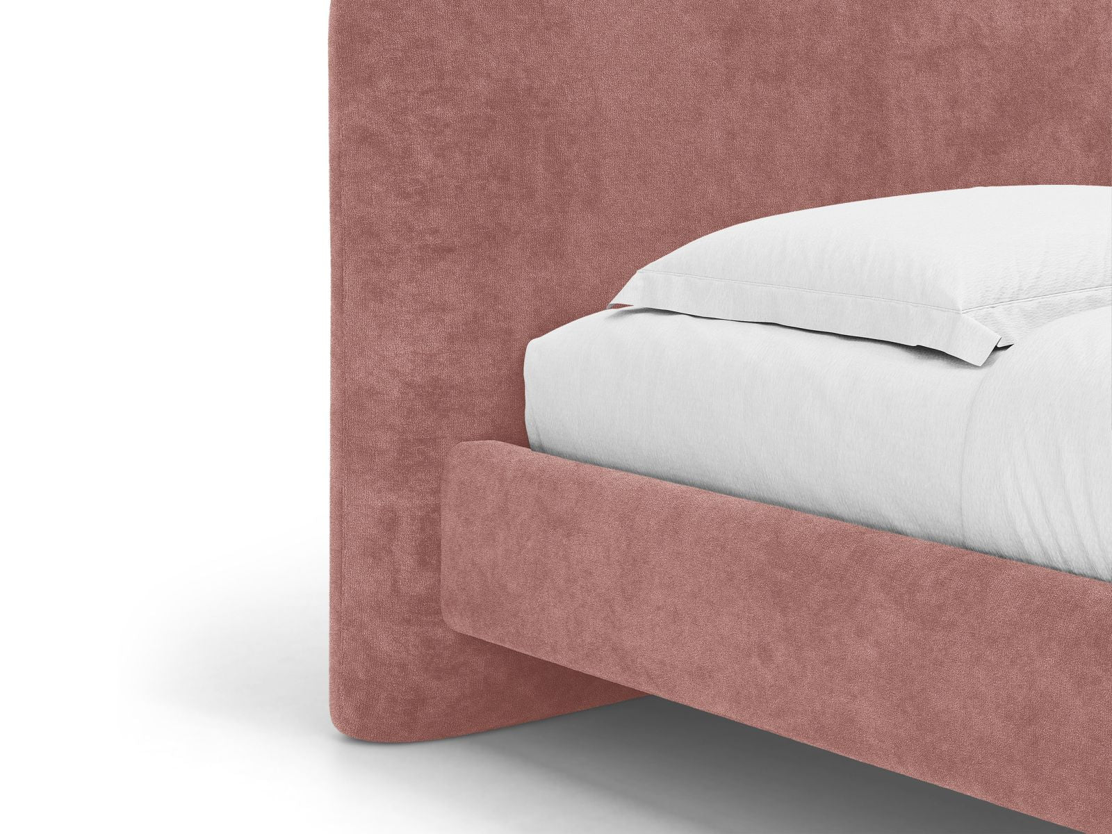 VERA bed in pink chenille