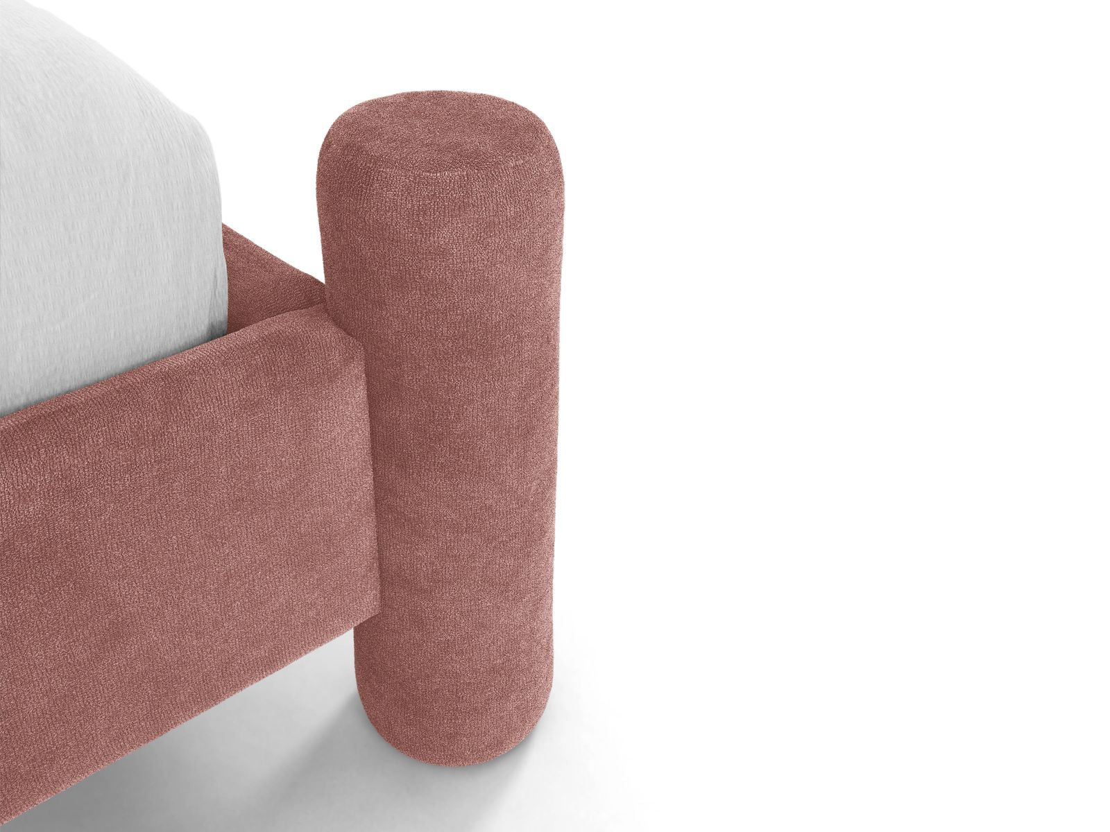 VERA bed in pink chenille