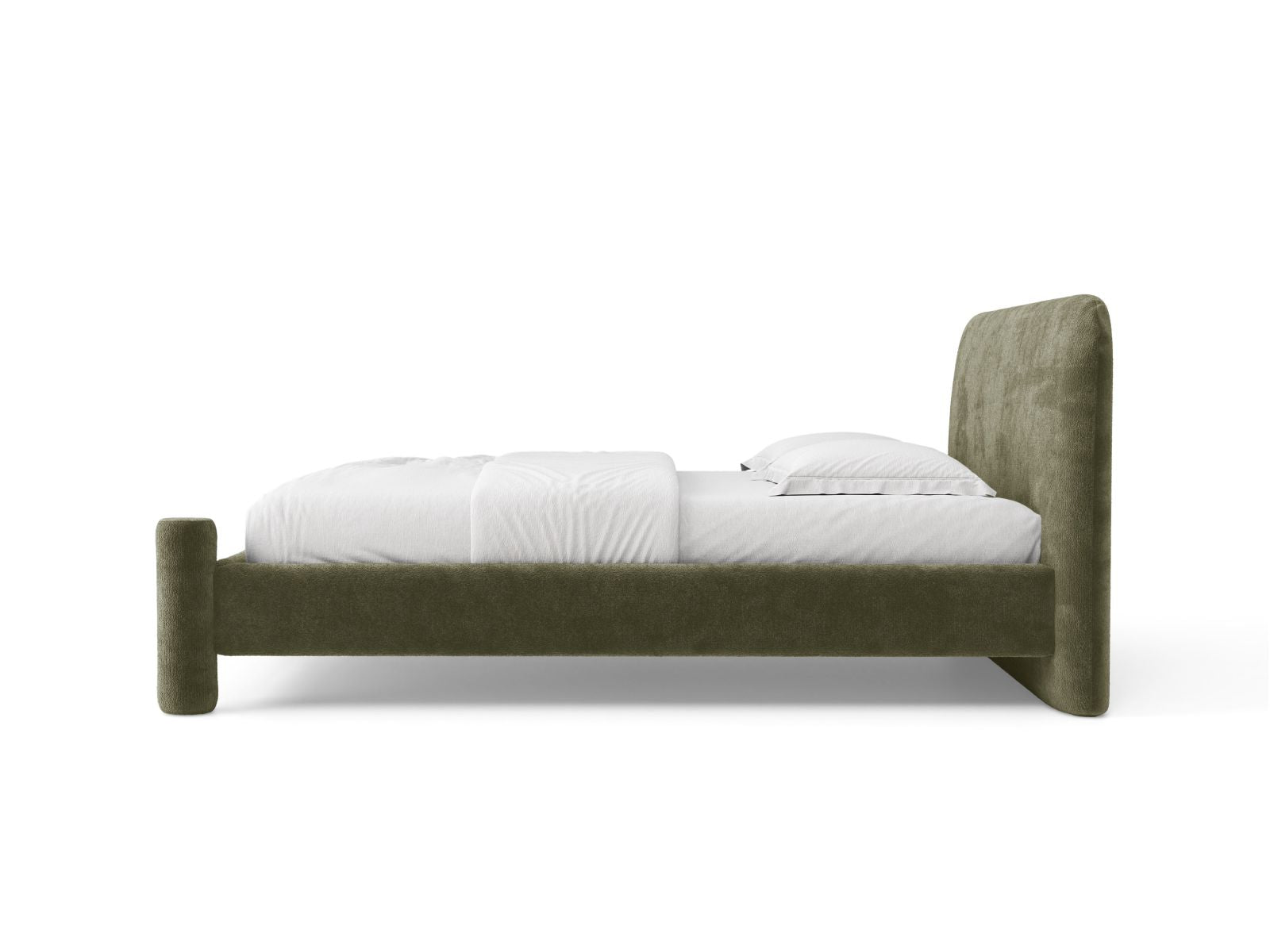 VERA bed in green chenille