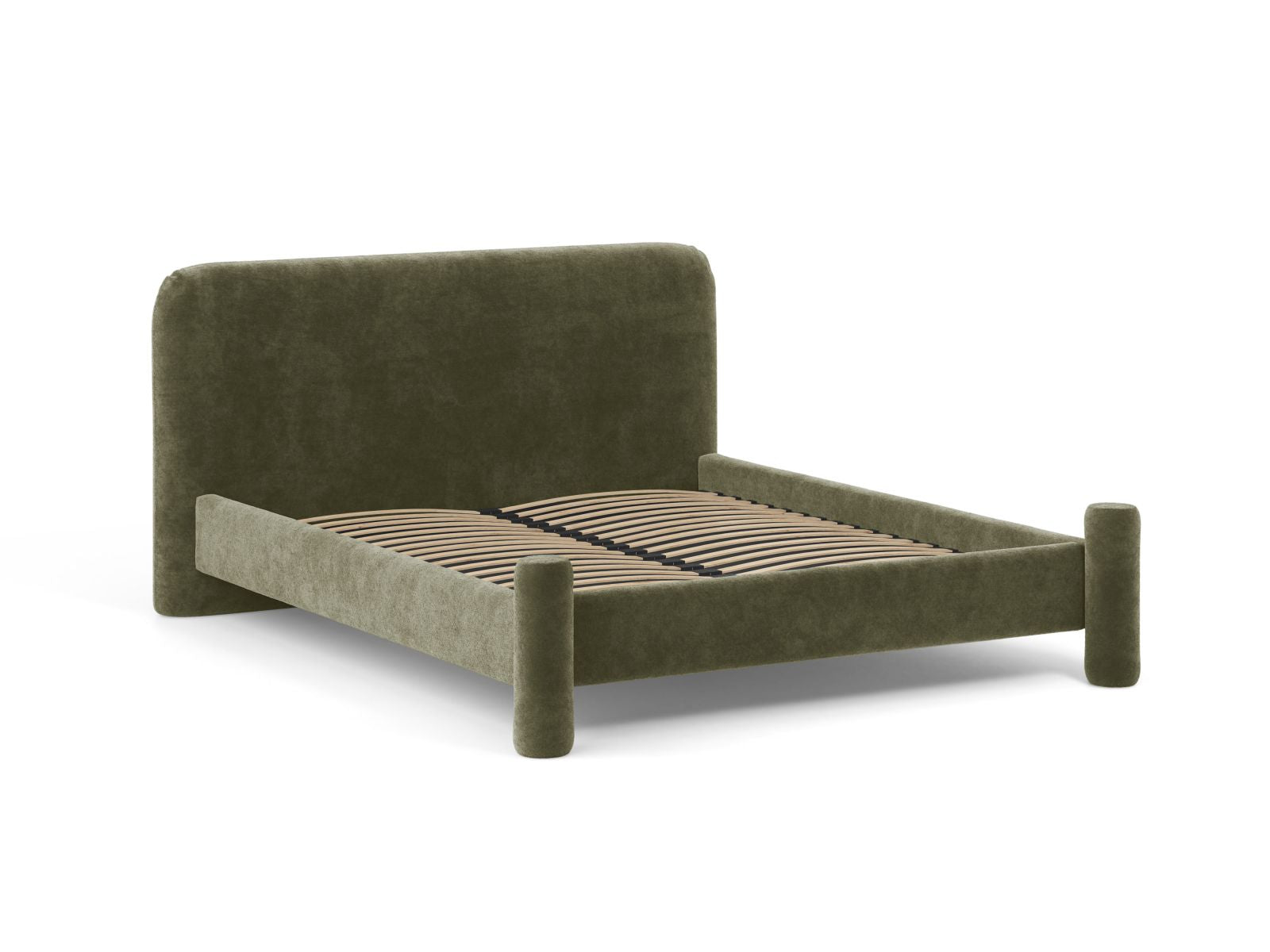 VERA bed in green chenille