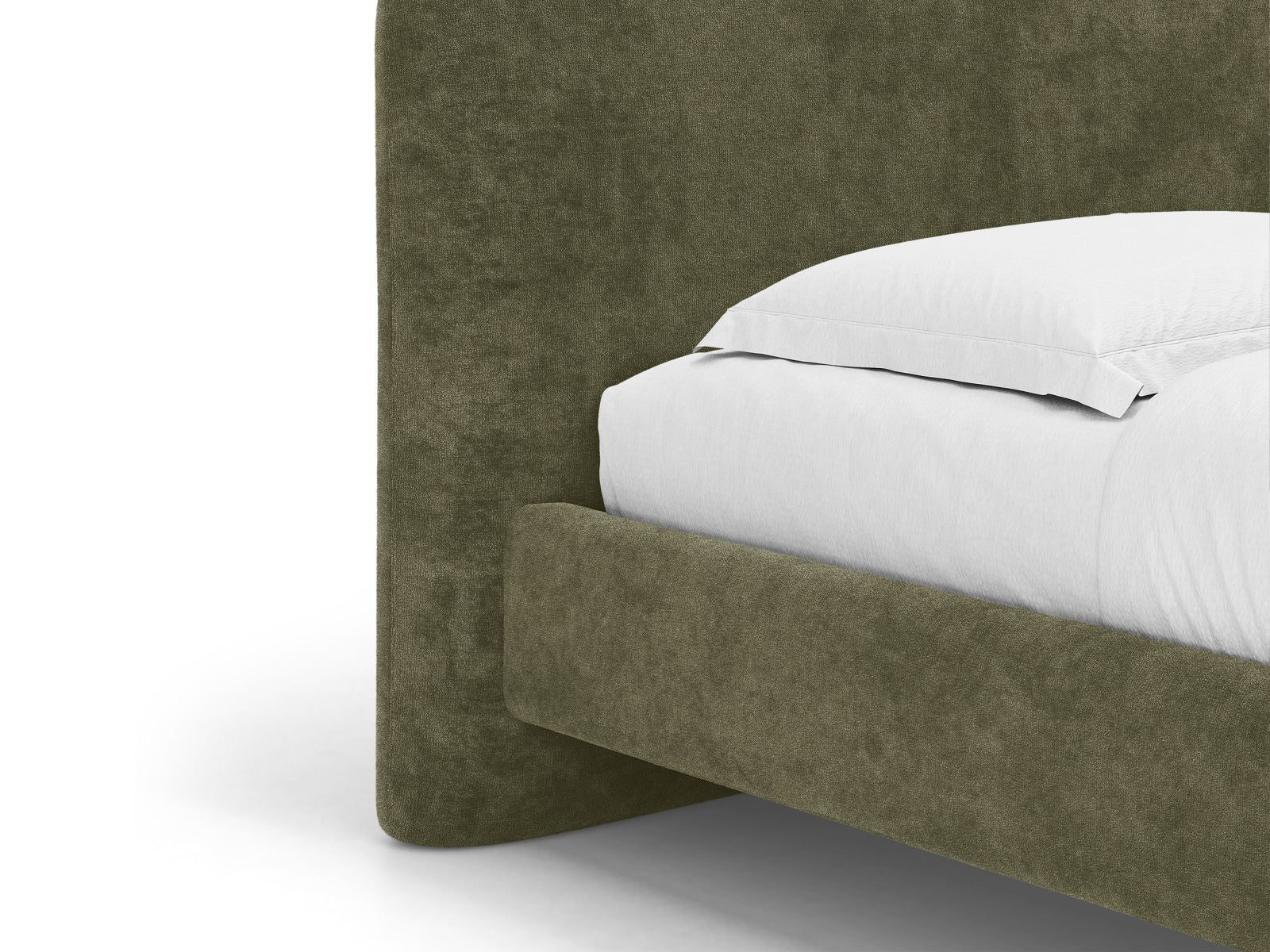 VERA bed in green chenille