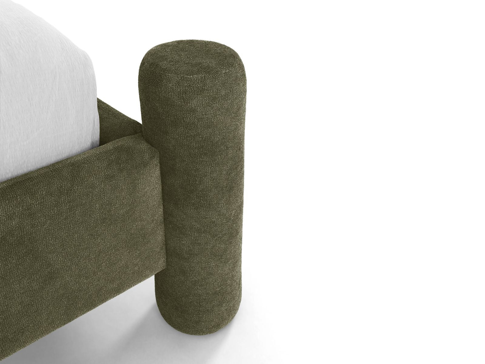 VERA bed in green chenille