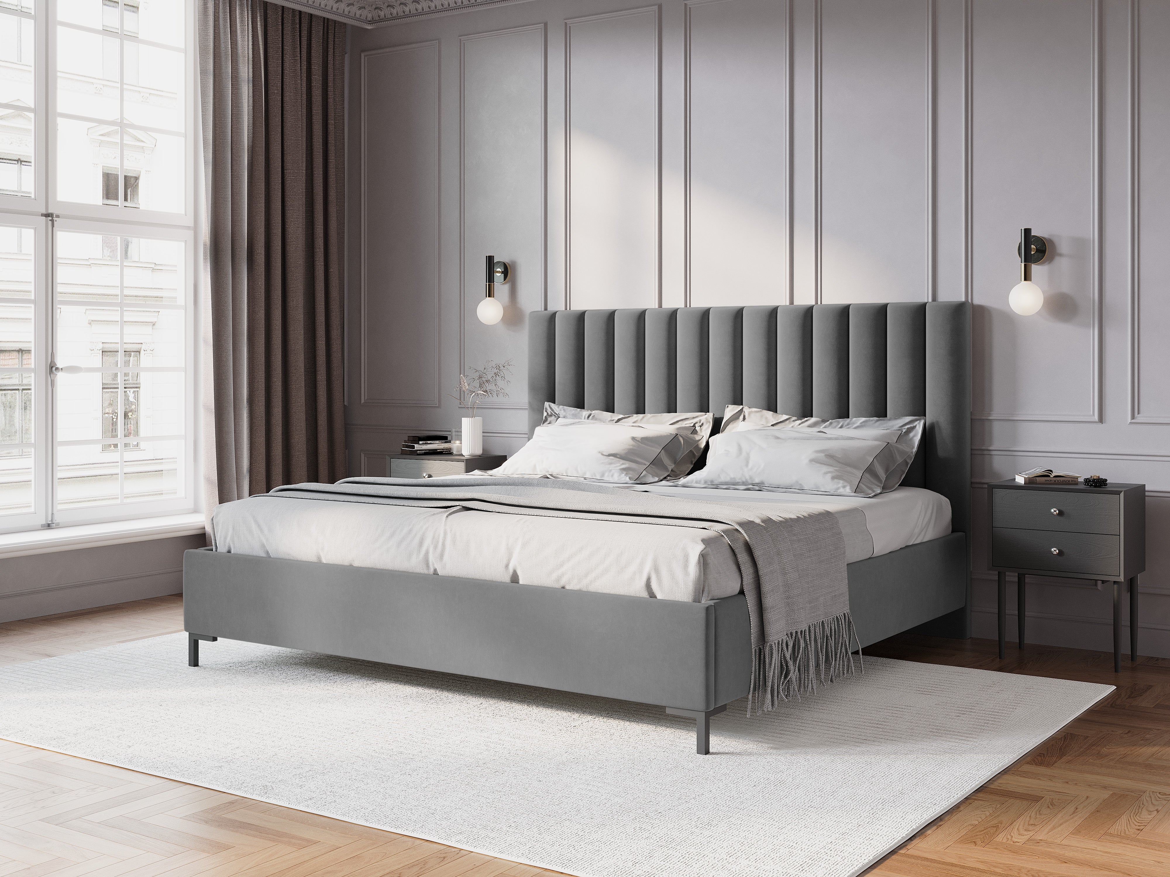 ALLISON cappuccino bed with storage for bedding
