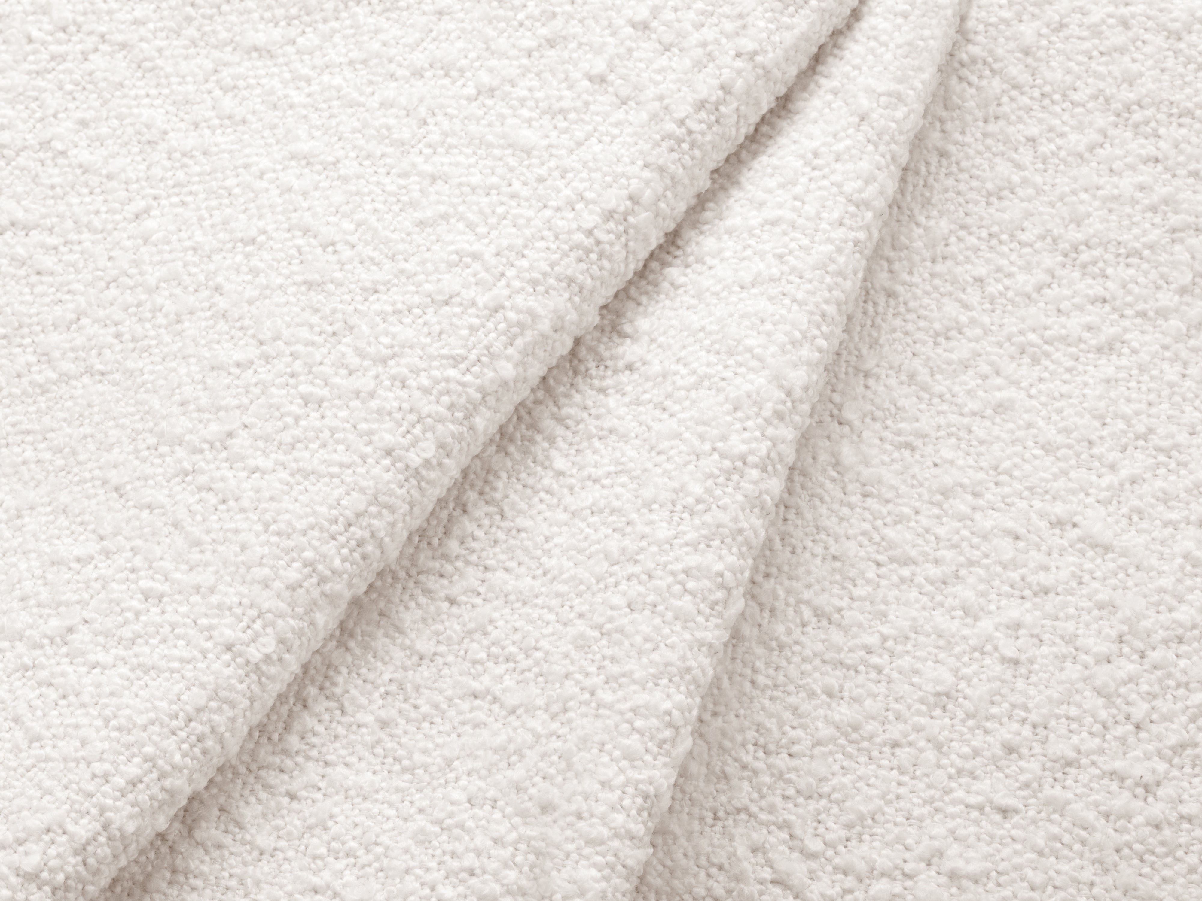 Bed with storage LUPINE white boucle