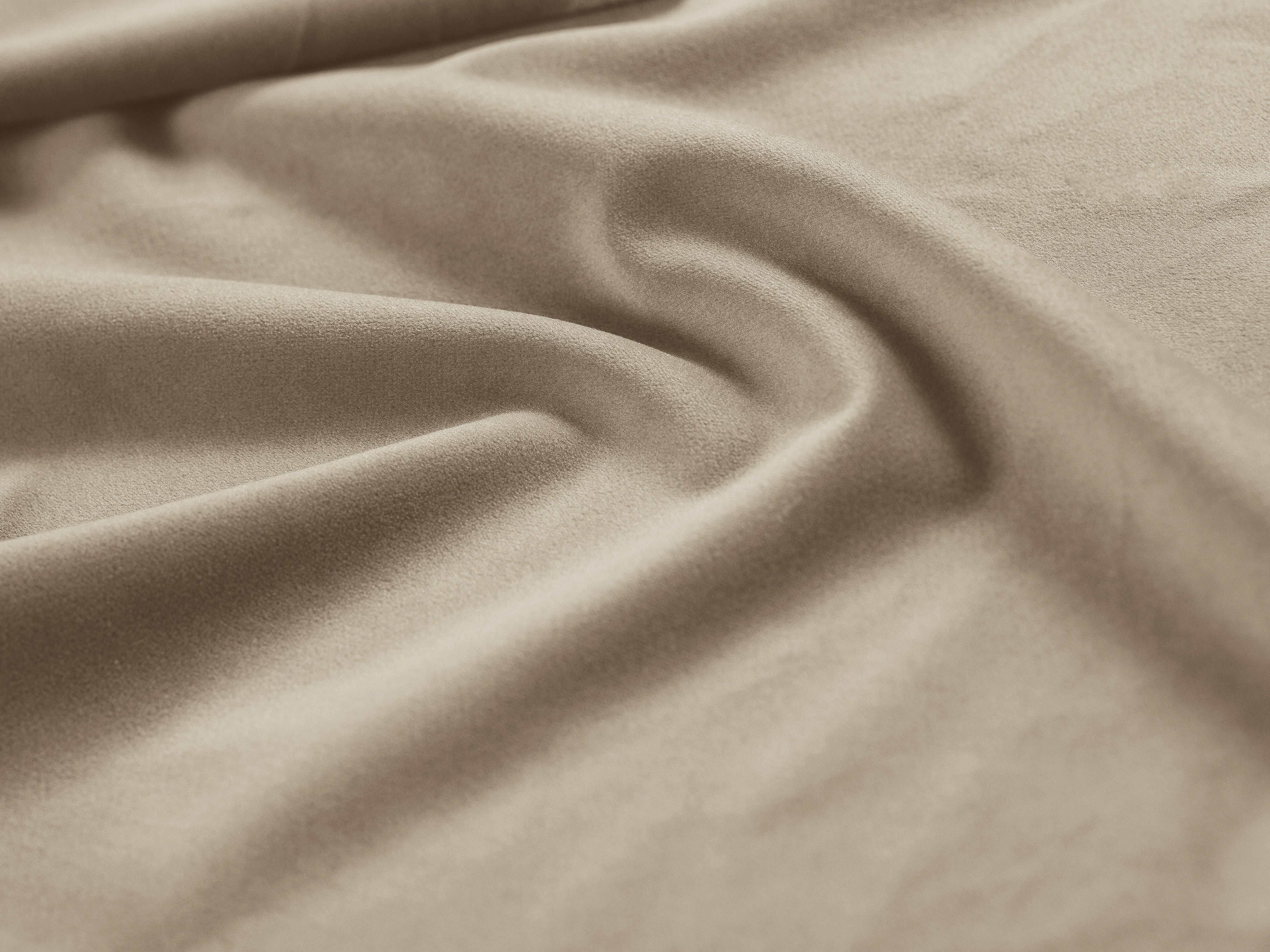 Single velvet bed with storage for bedding ALLISON beige