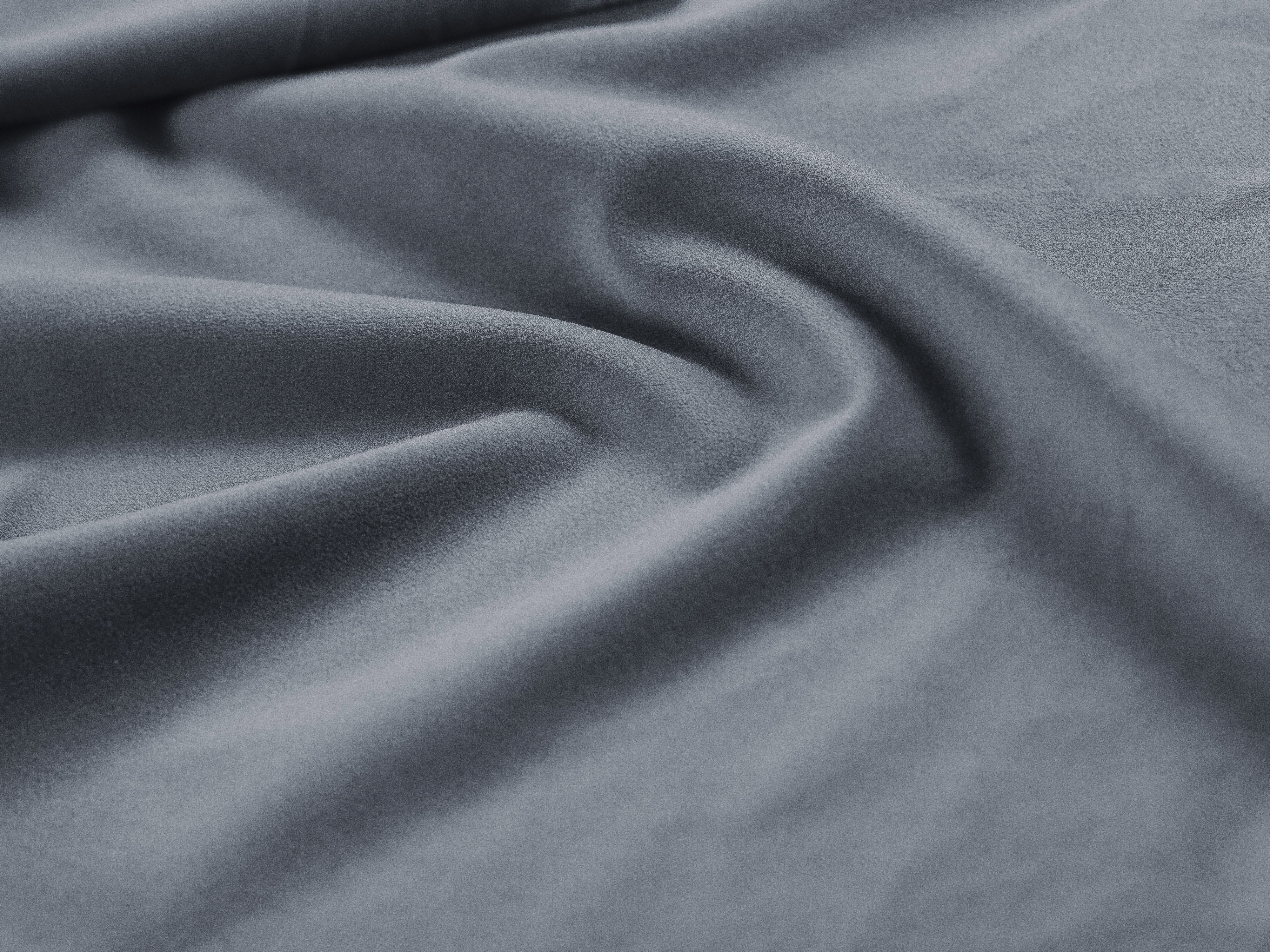 Single velvet bed with storage for bedding ALLISON blue