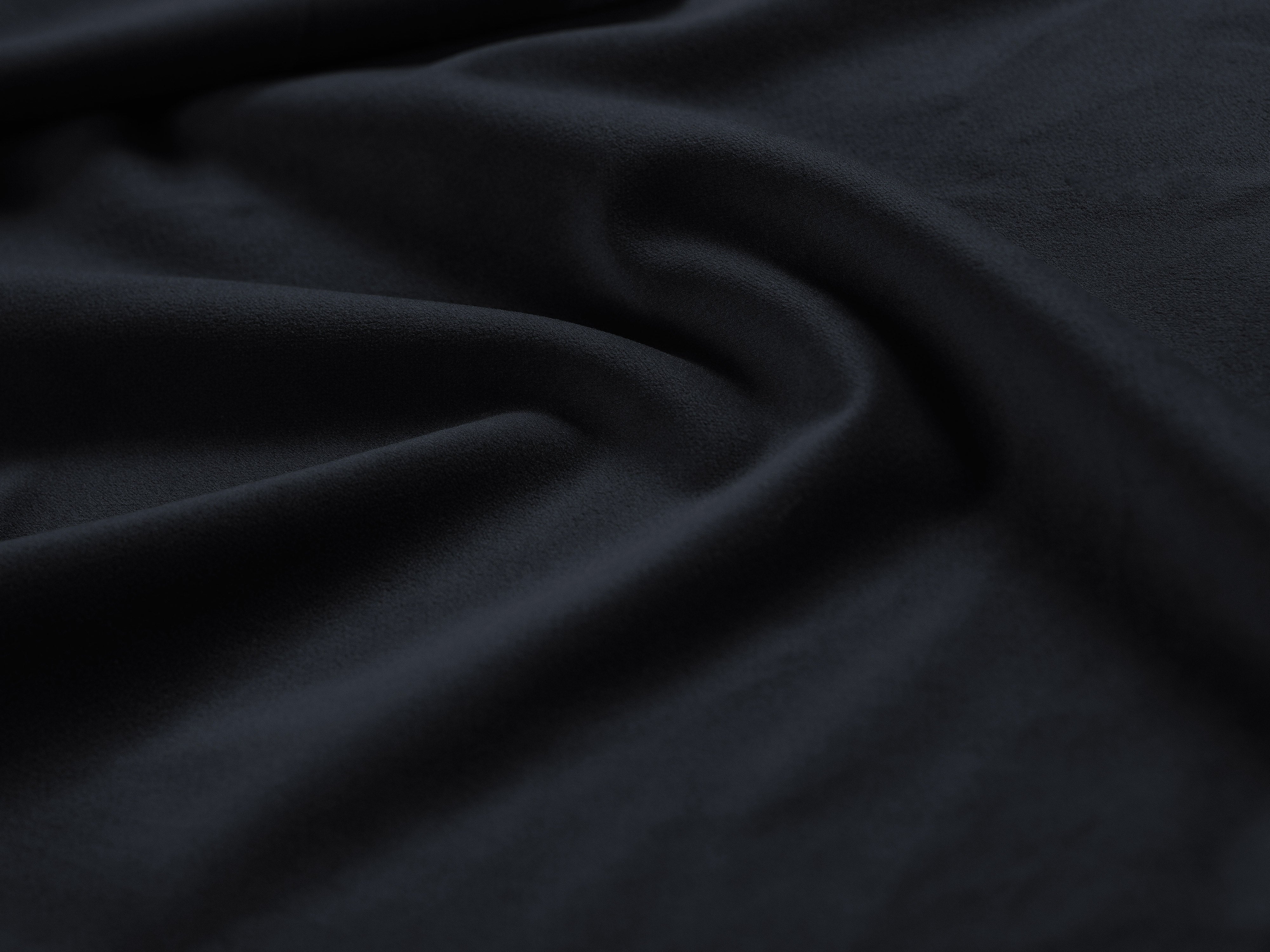Single velvet bed with storage for bedding ALLISON navy blue