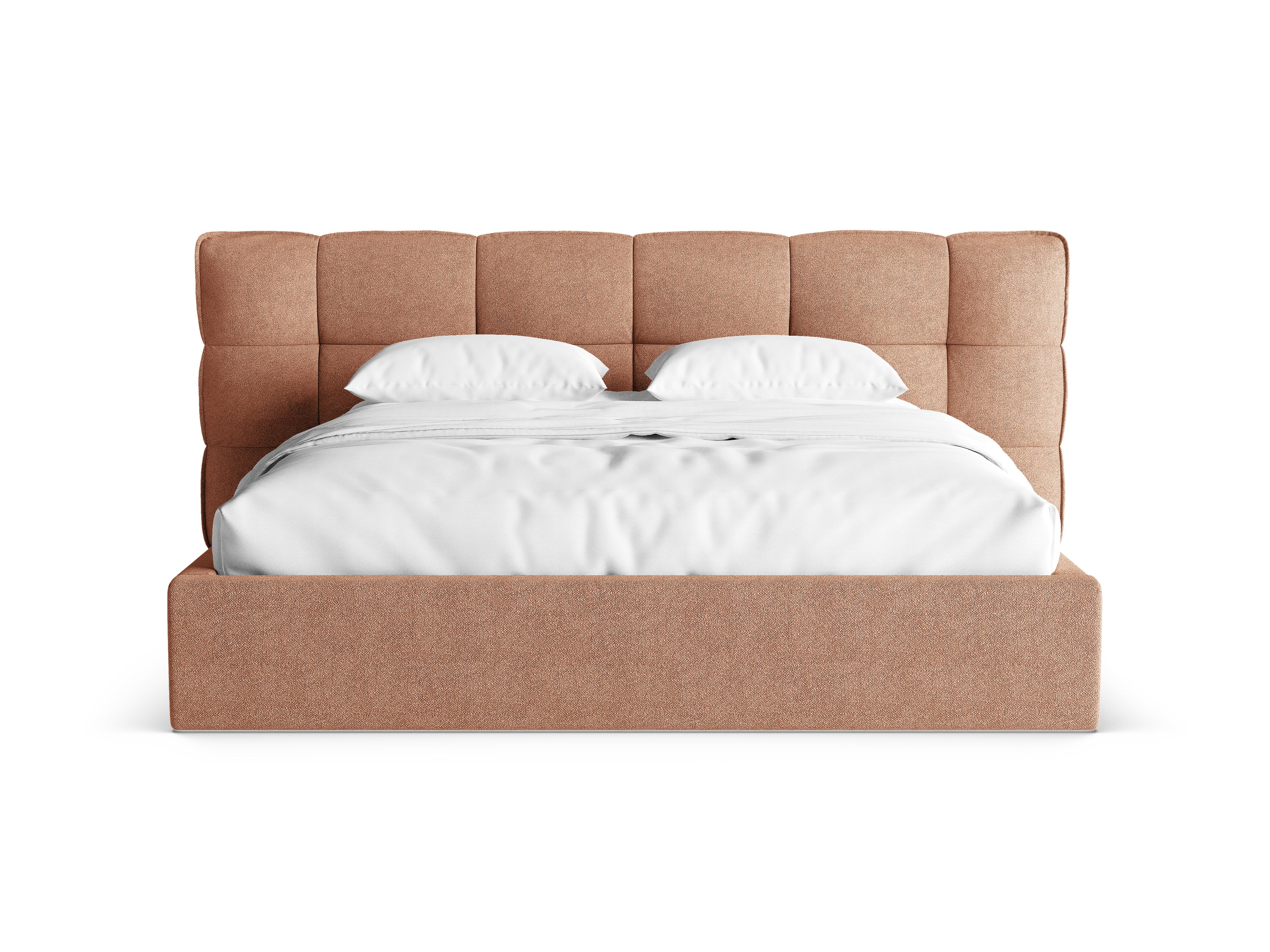 ERIC Peach Boucle Bed with Storage