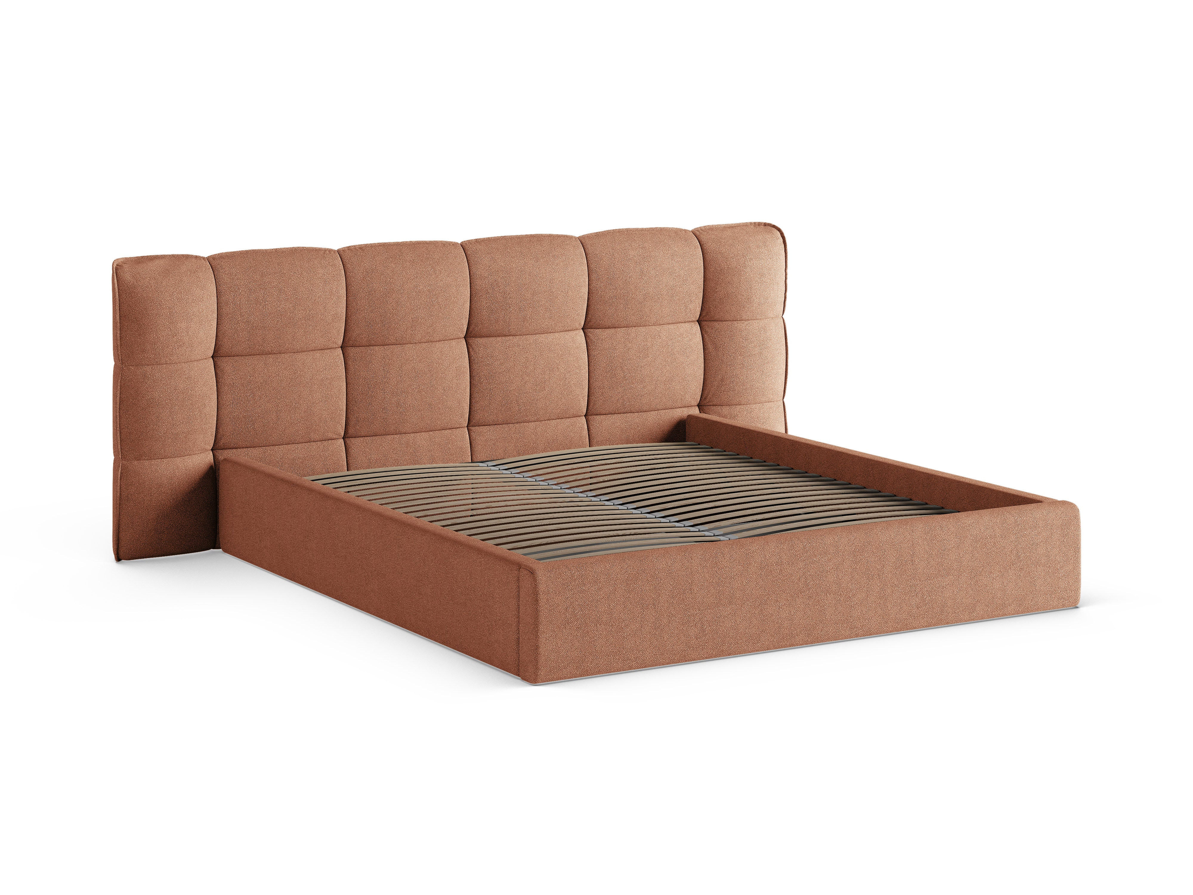 ERIC Peach Boucle Bed with Storage