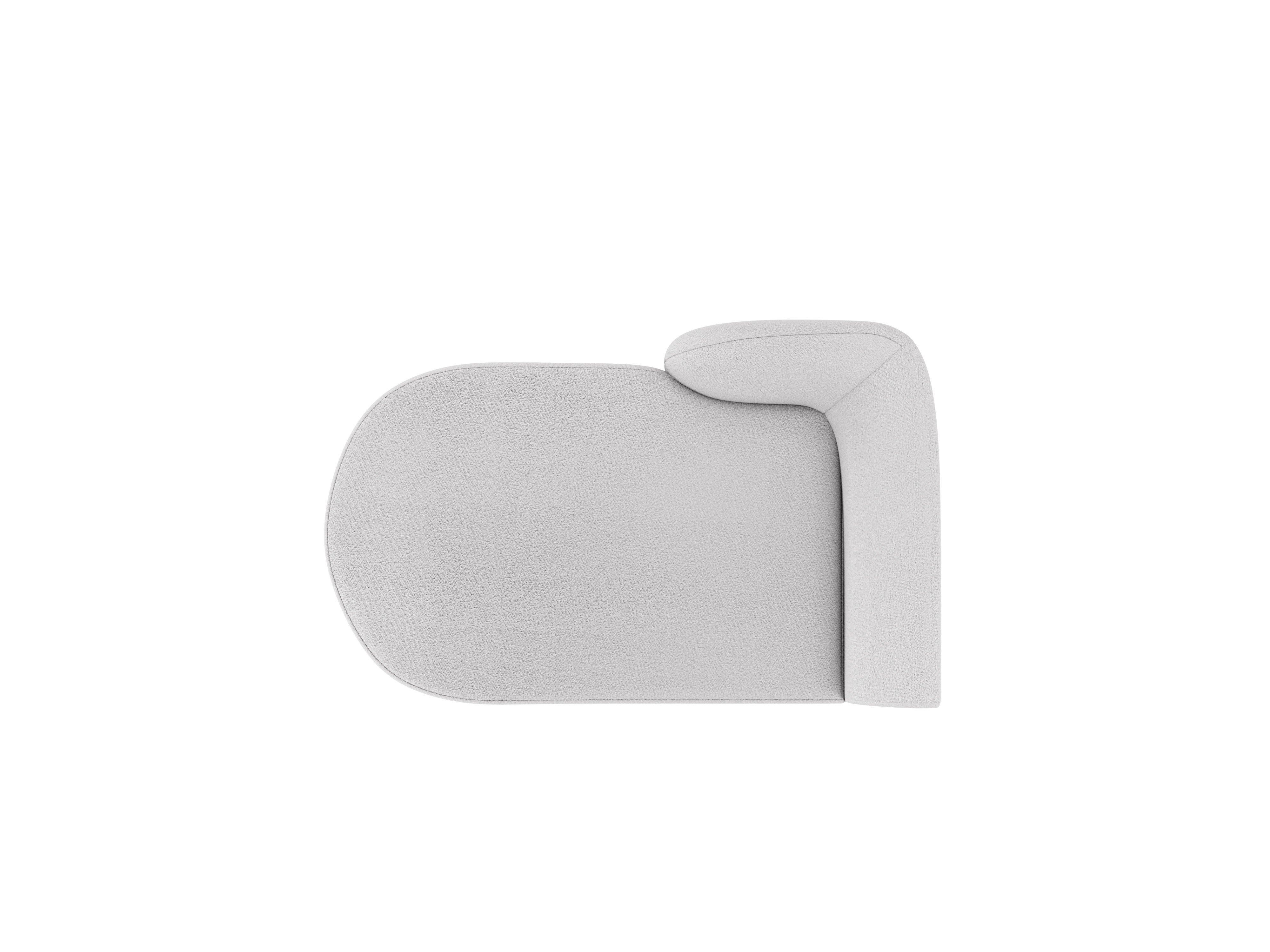 Left-facing chaise longue MILEY light gray boucle