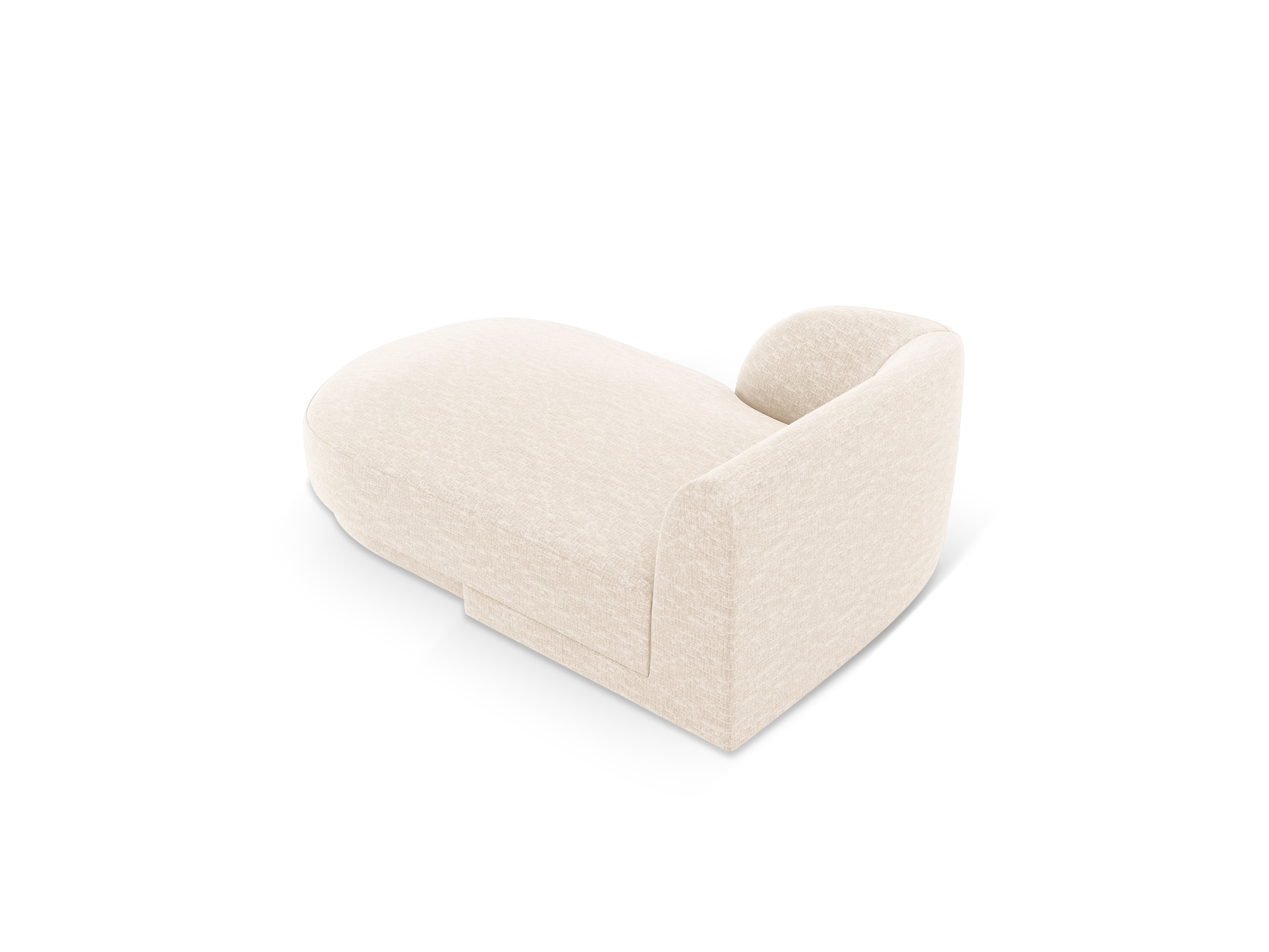Left-facing chaise longue MILEY ivory chenille