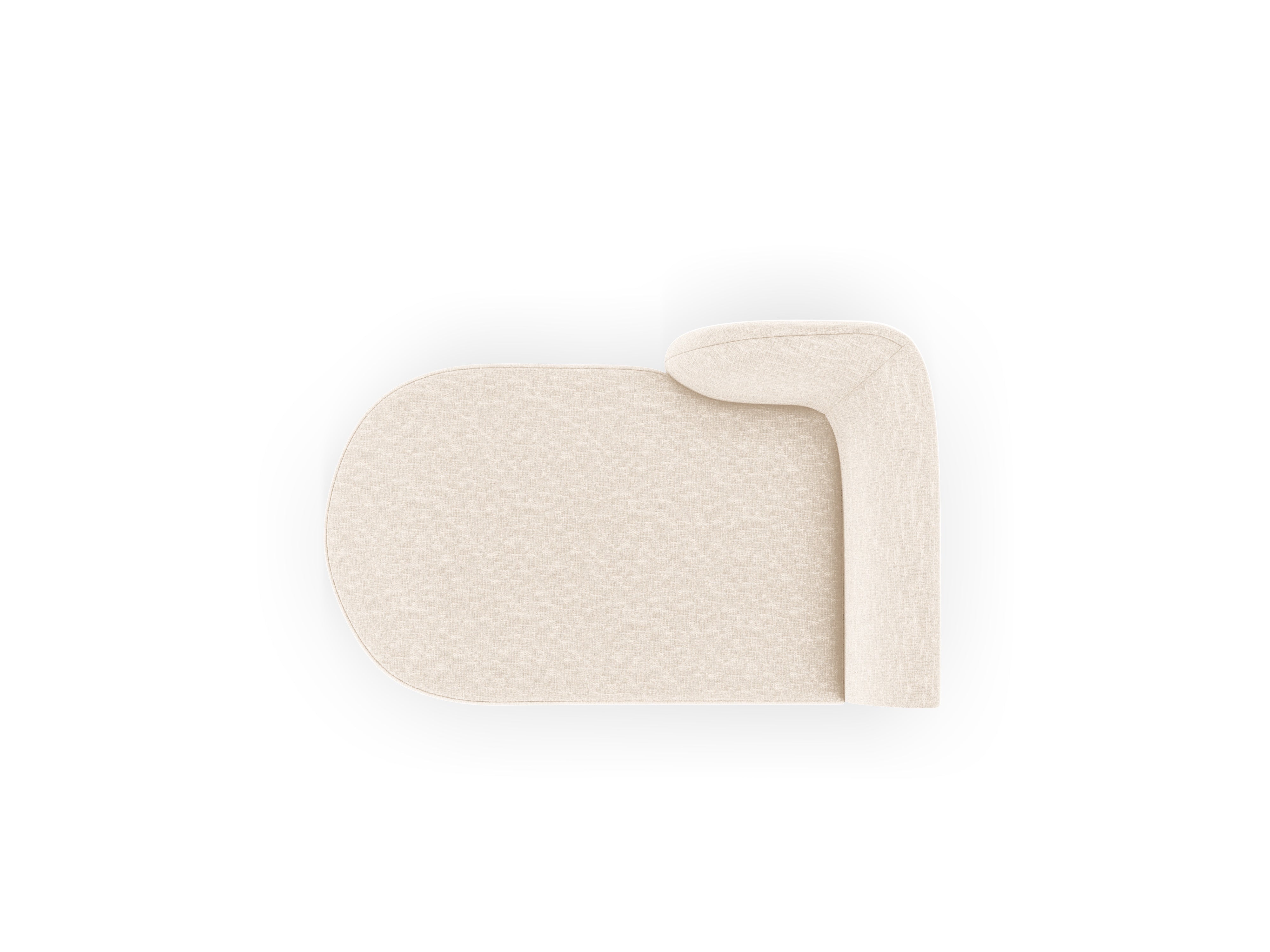 Left-facing chaise longue MILEY ivory chenille