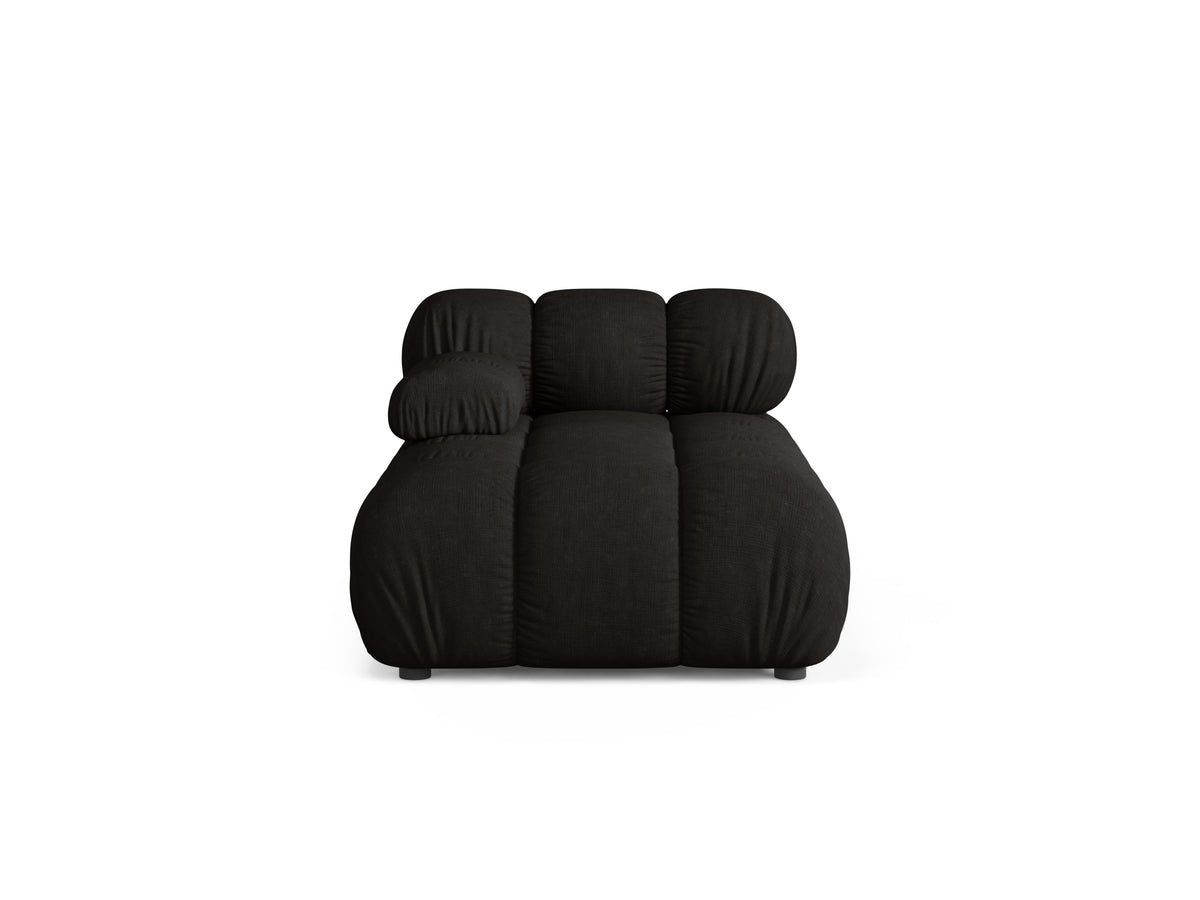 Left-facing BELLIS chaise lounge in black