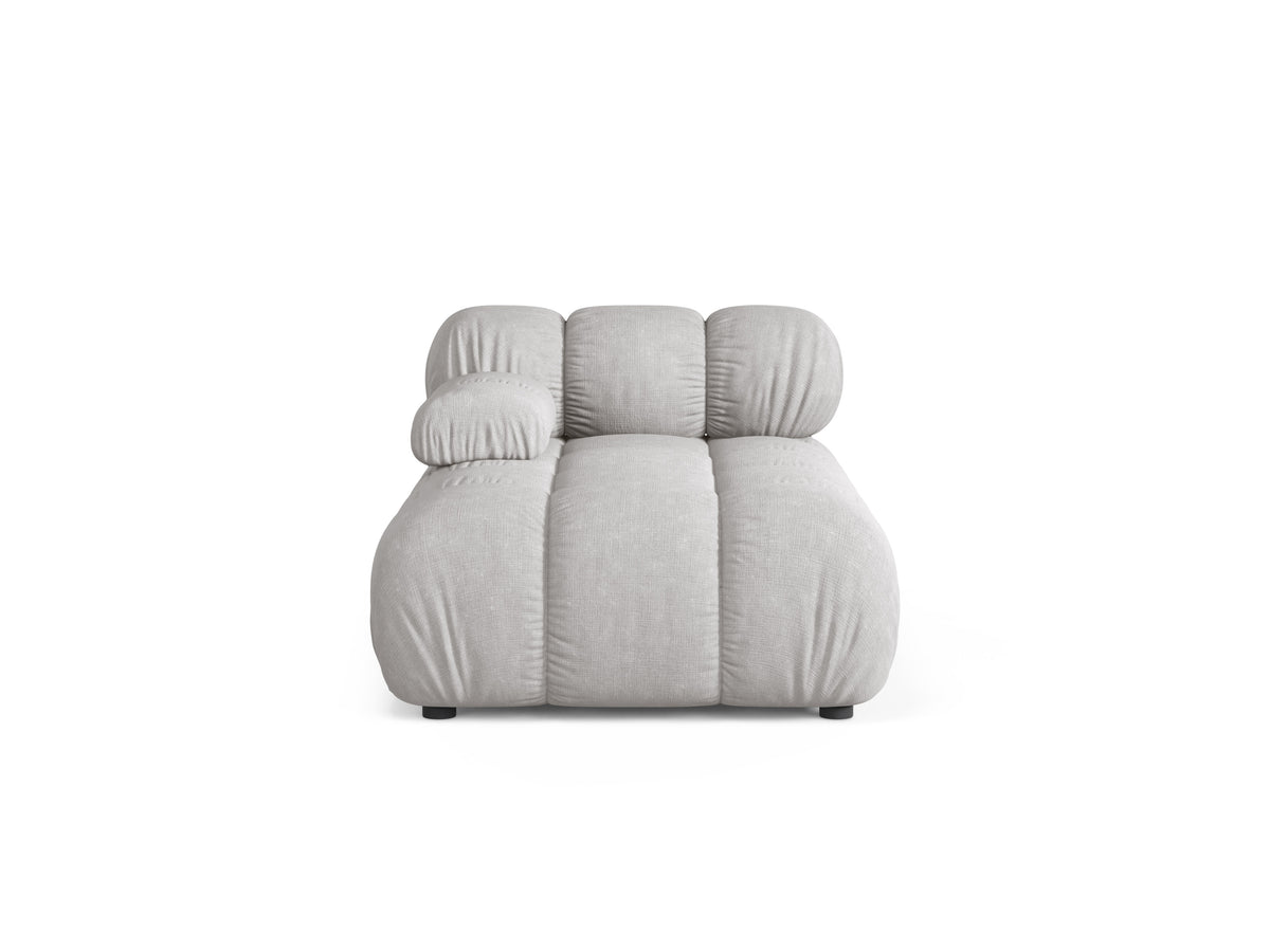 Left-facing BELLIS chaise longue in light gray