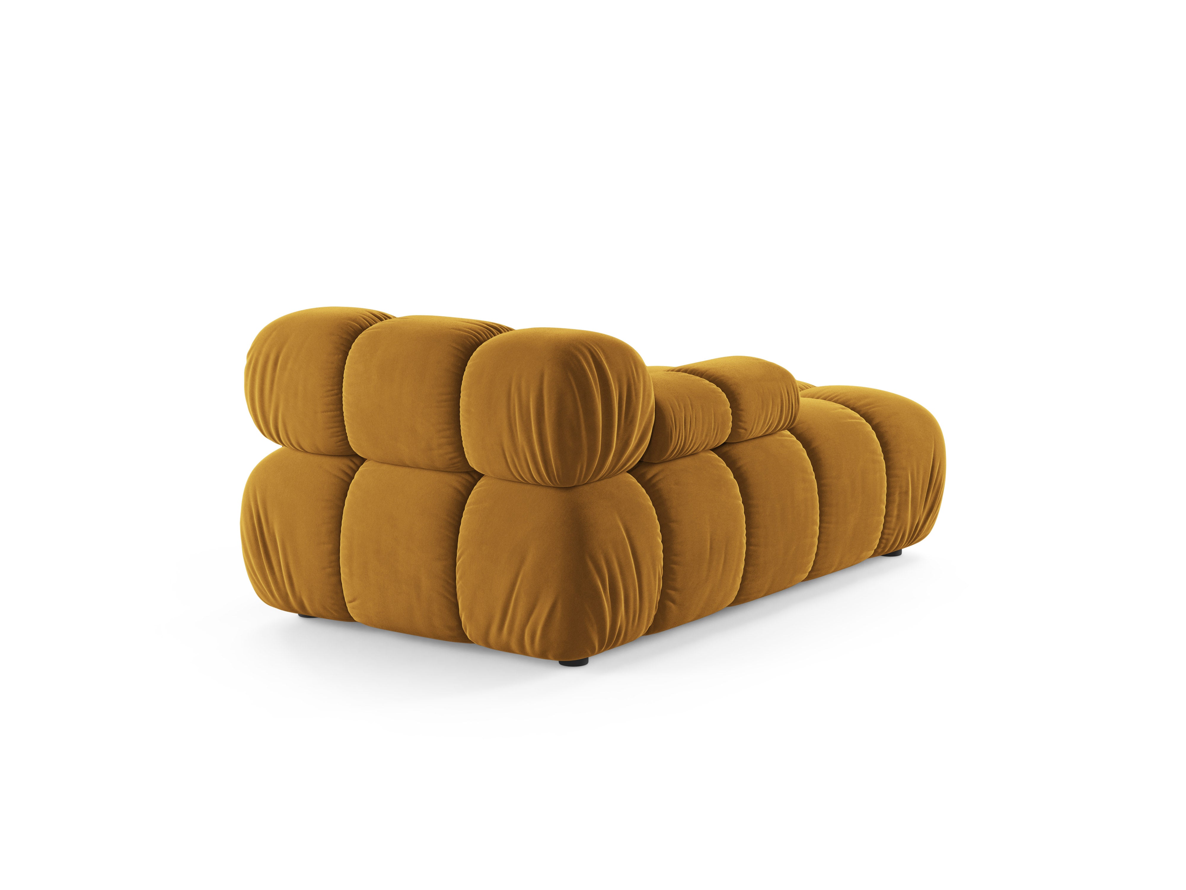 Mustard Velvet Left-Arm Chaise Lounge BELLIS