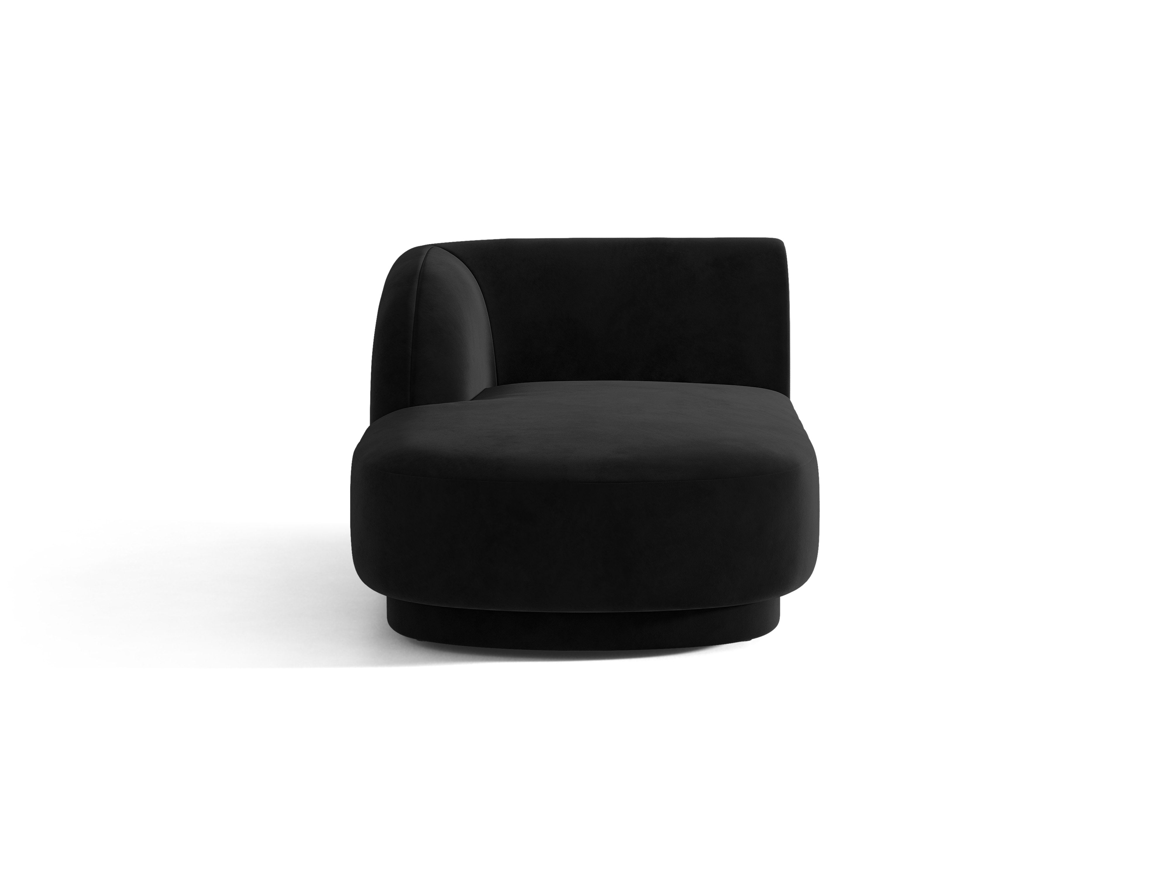 Left-facing velvet chaise longue MILEY black