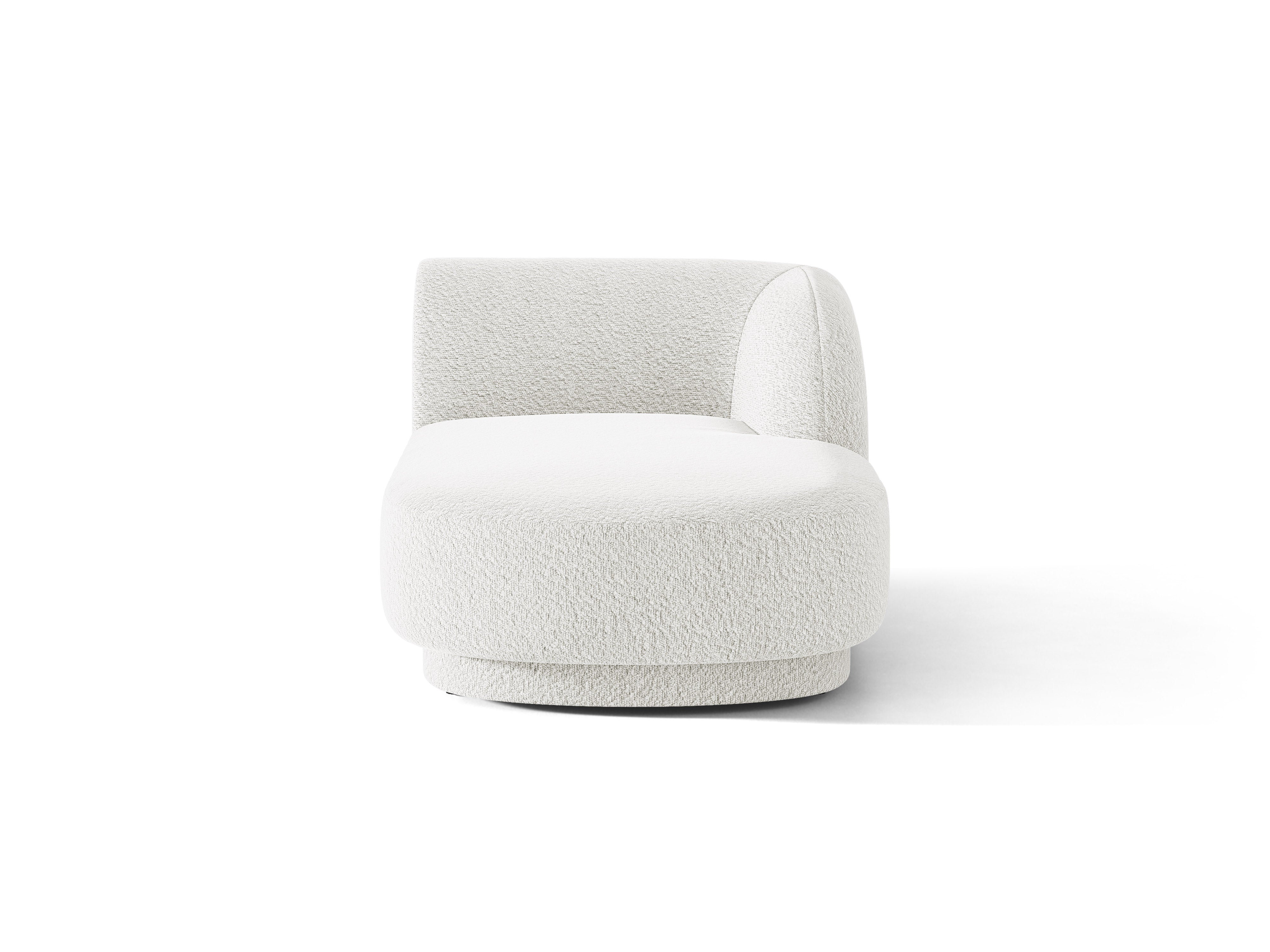 Right-facing chaise longue MILEY white boucle