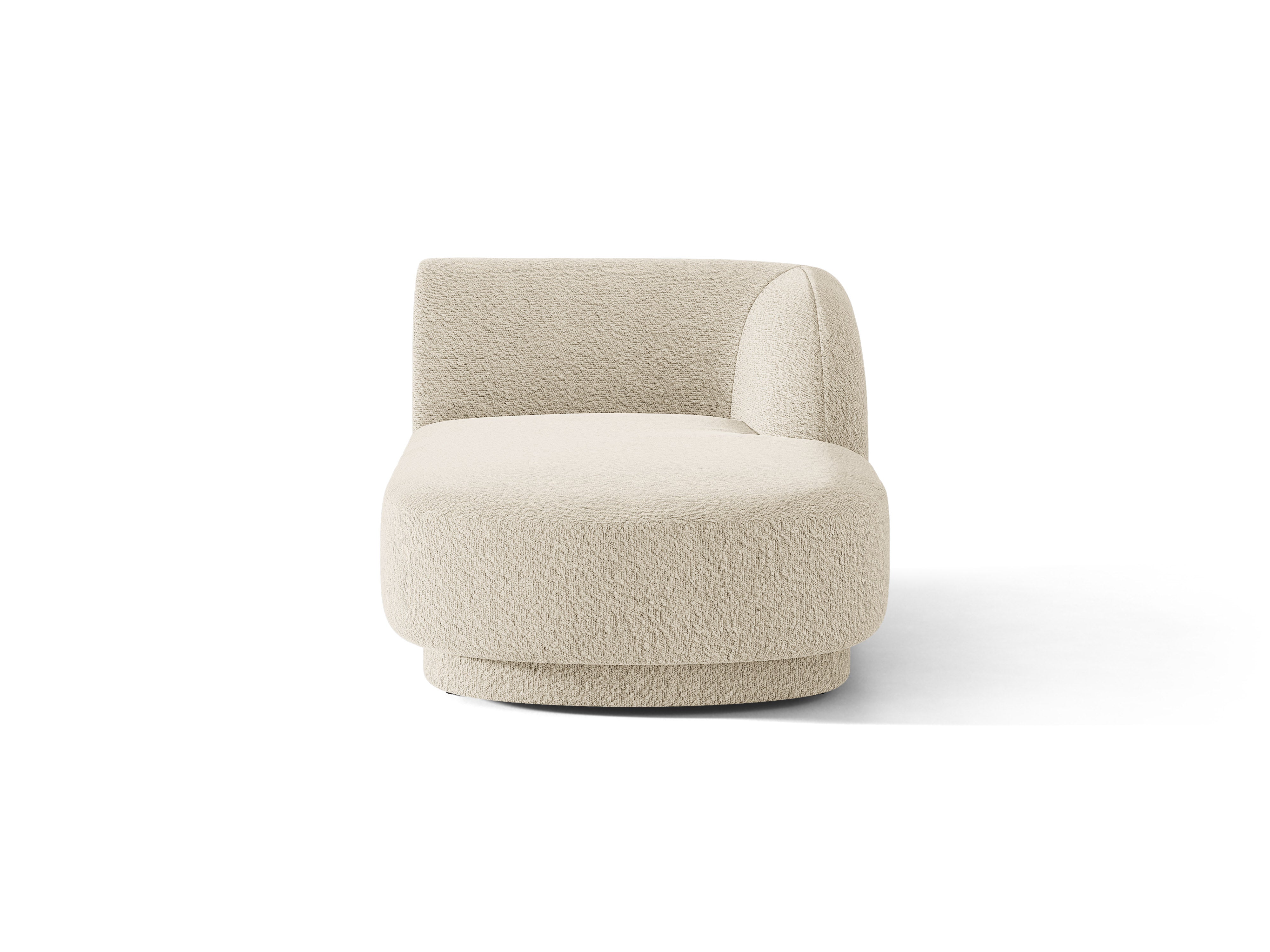 Right-facing chaise longue MILEY beige boucle