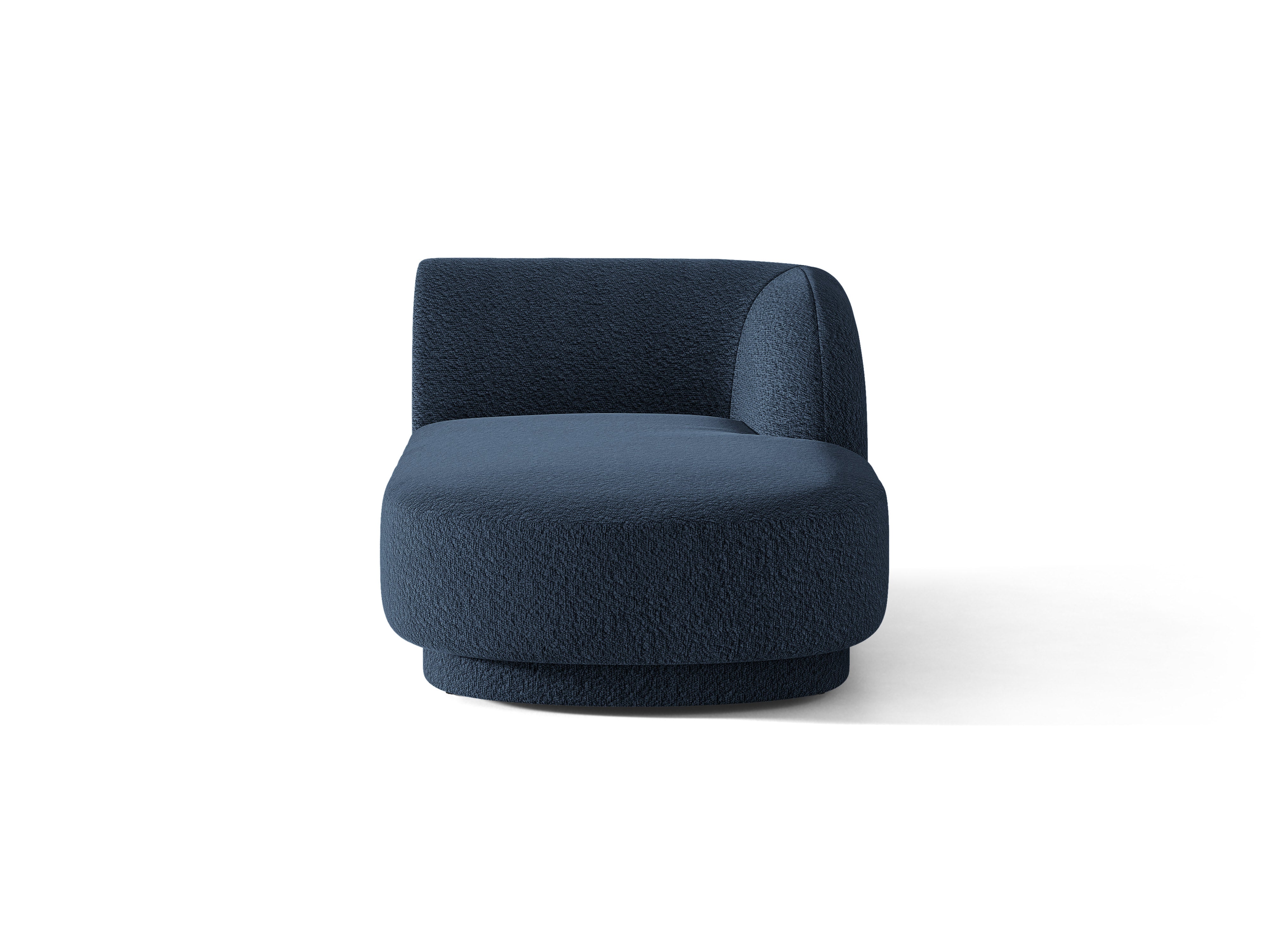 Right-facing chaise longue MILEY dark blue boucle