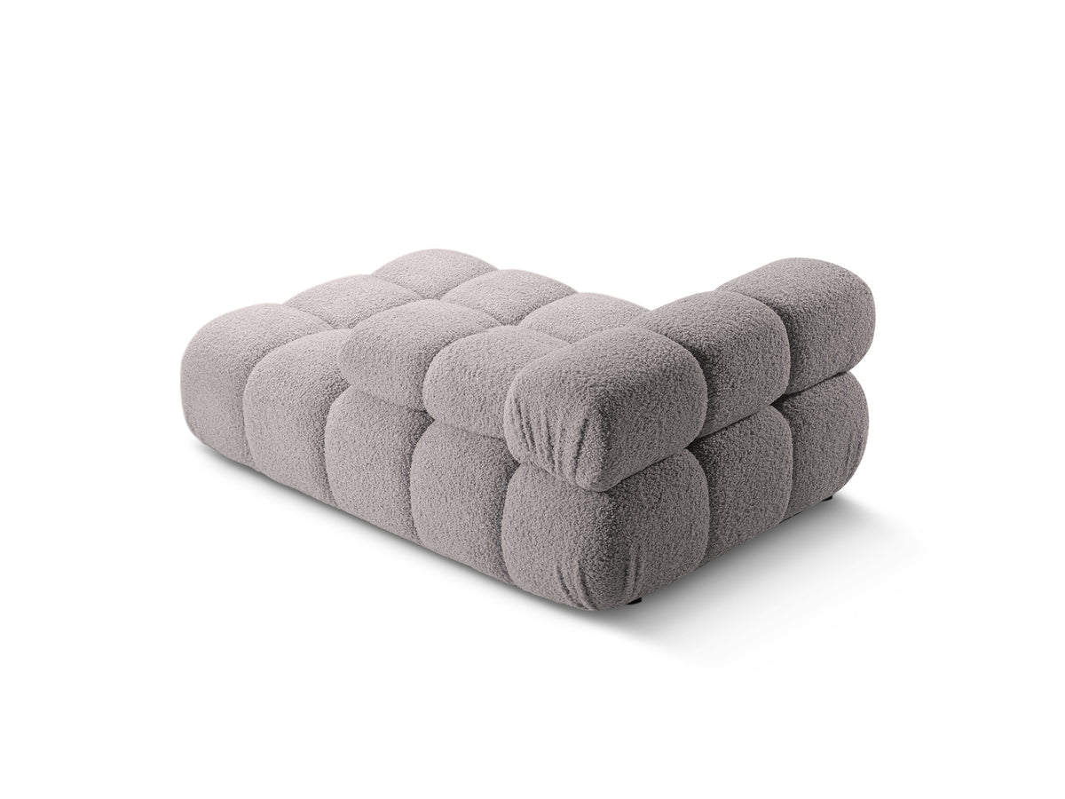 Right-facing chaise longue BELLIS in gray boucle