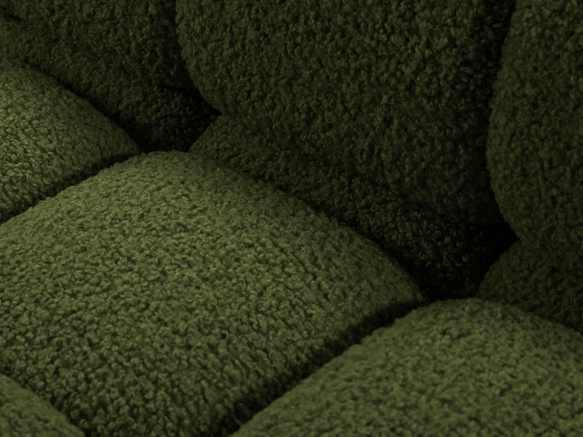 Right-facing chaise longue BELLIS green boucle