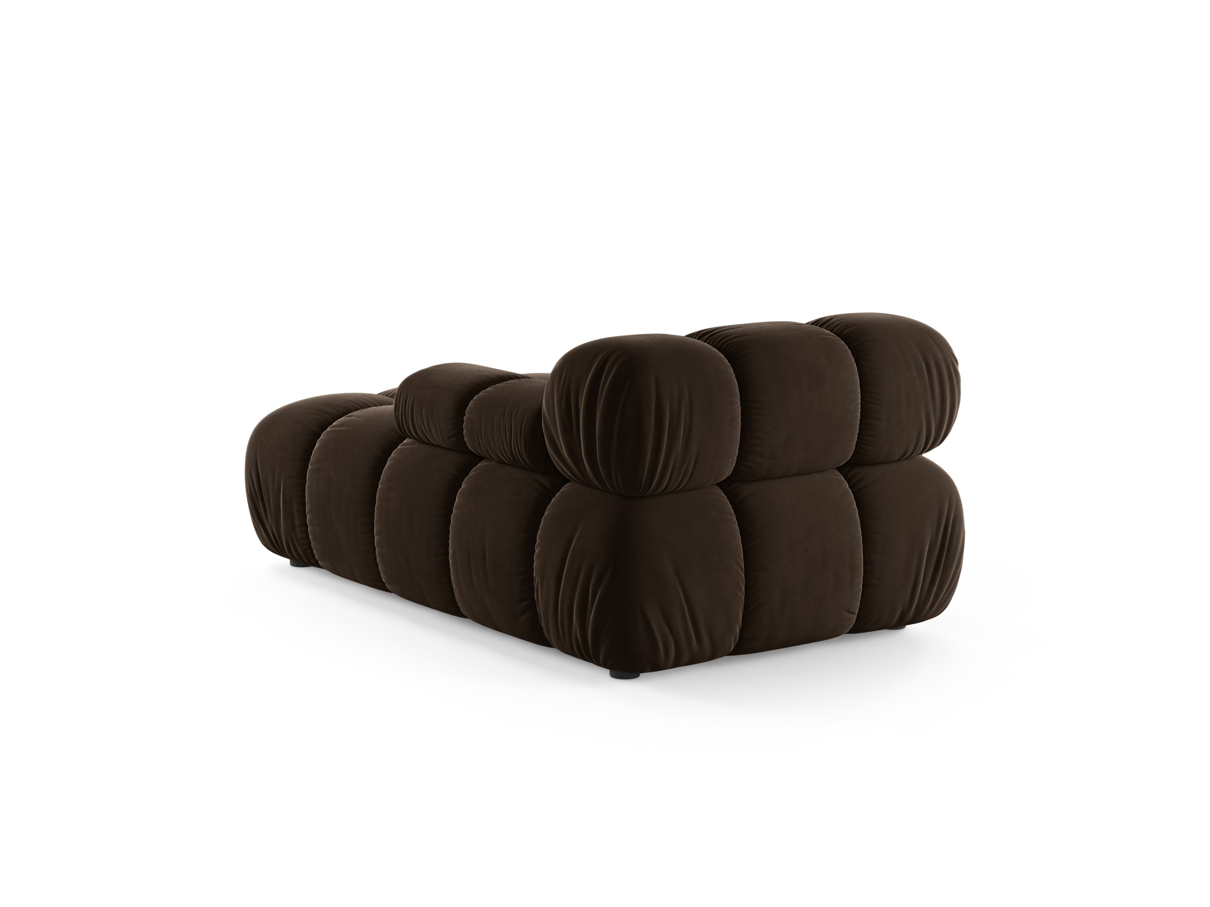 Chocolate Right-Hand Velvet Chaise Longue BELLIS