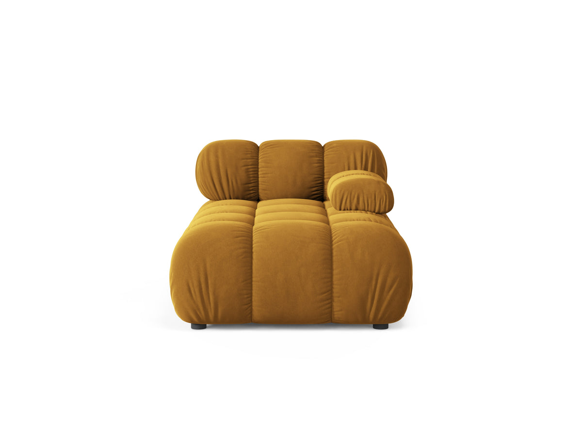 Mustard Velvet Right-Arm Chaise Lounge BELLIS