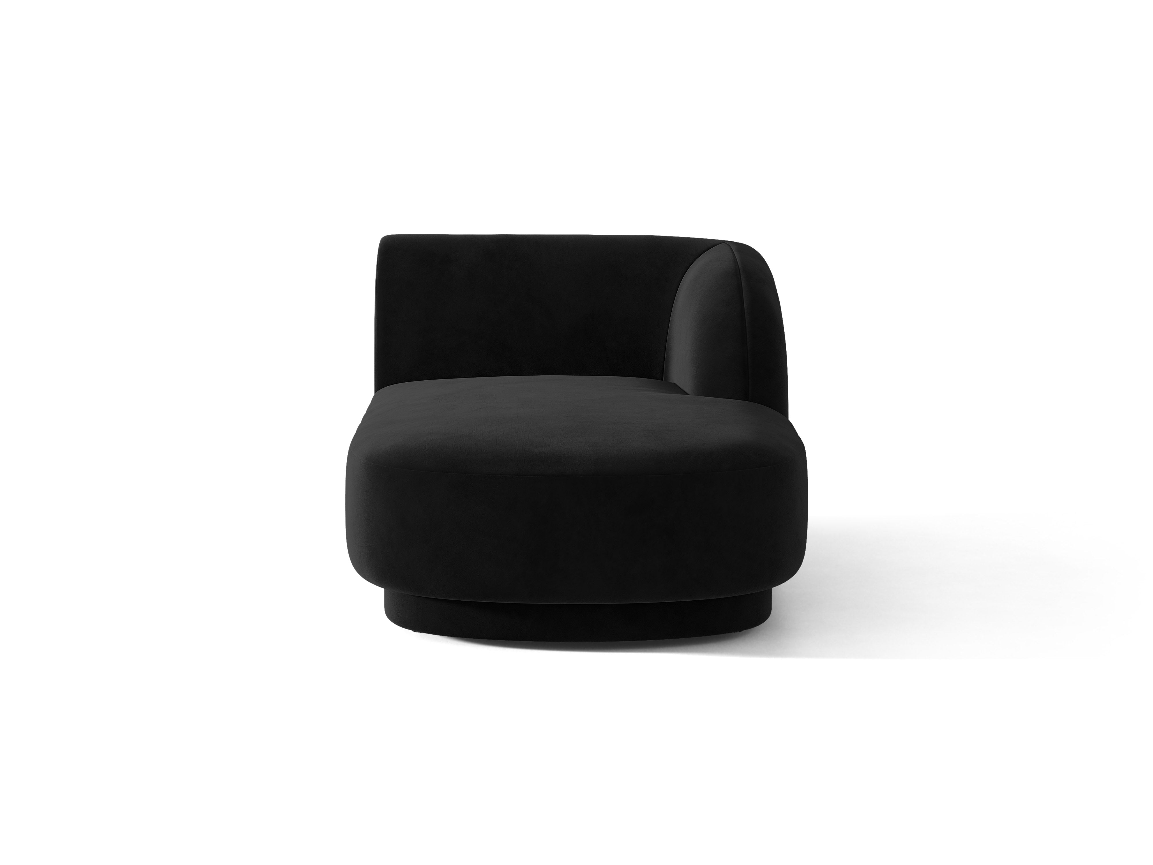 Right-facing velvet chaise longue MILEY black