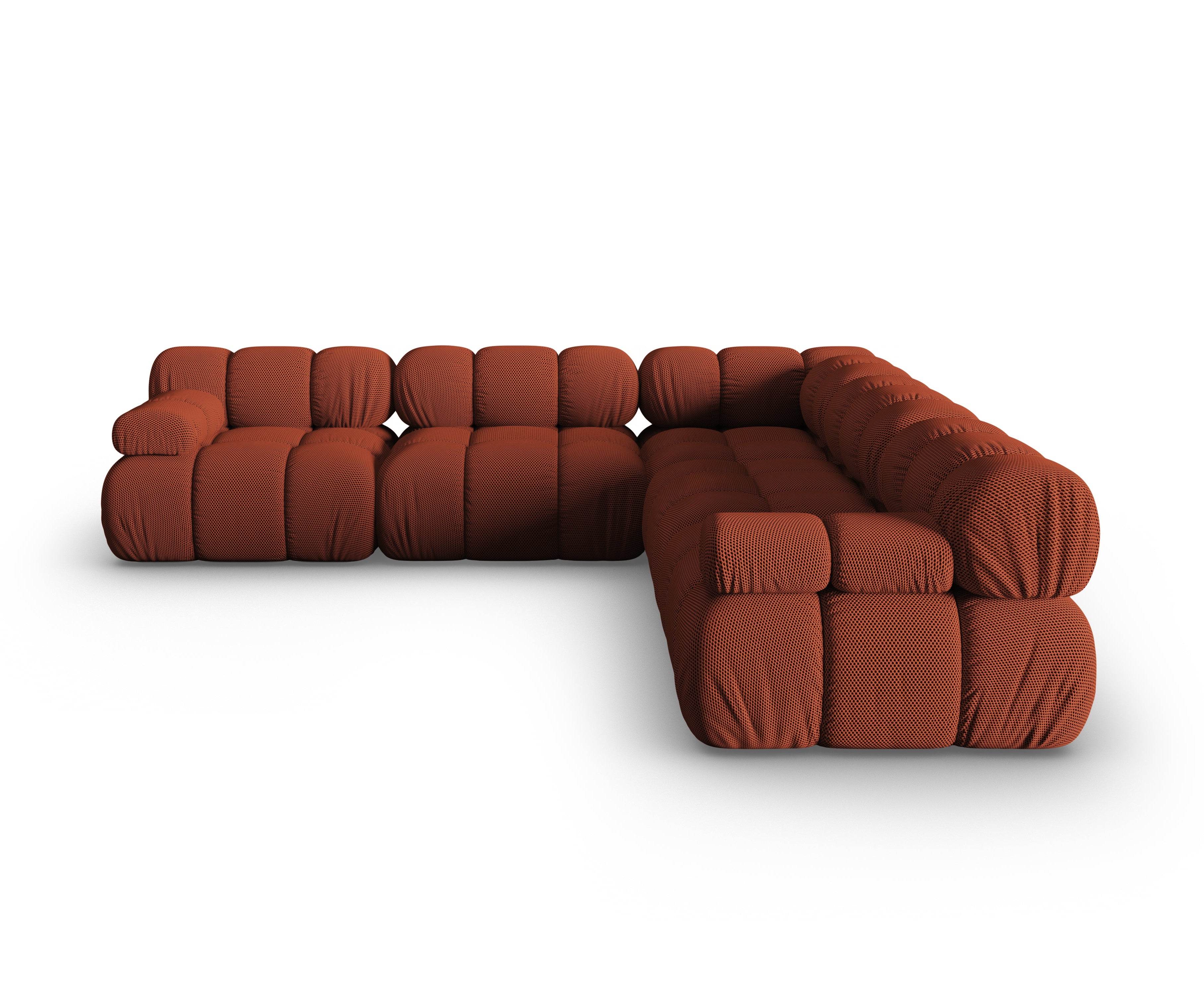 Symmetrical Corner Sofa BELLIS in Brick 3D Fabric
