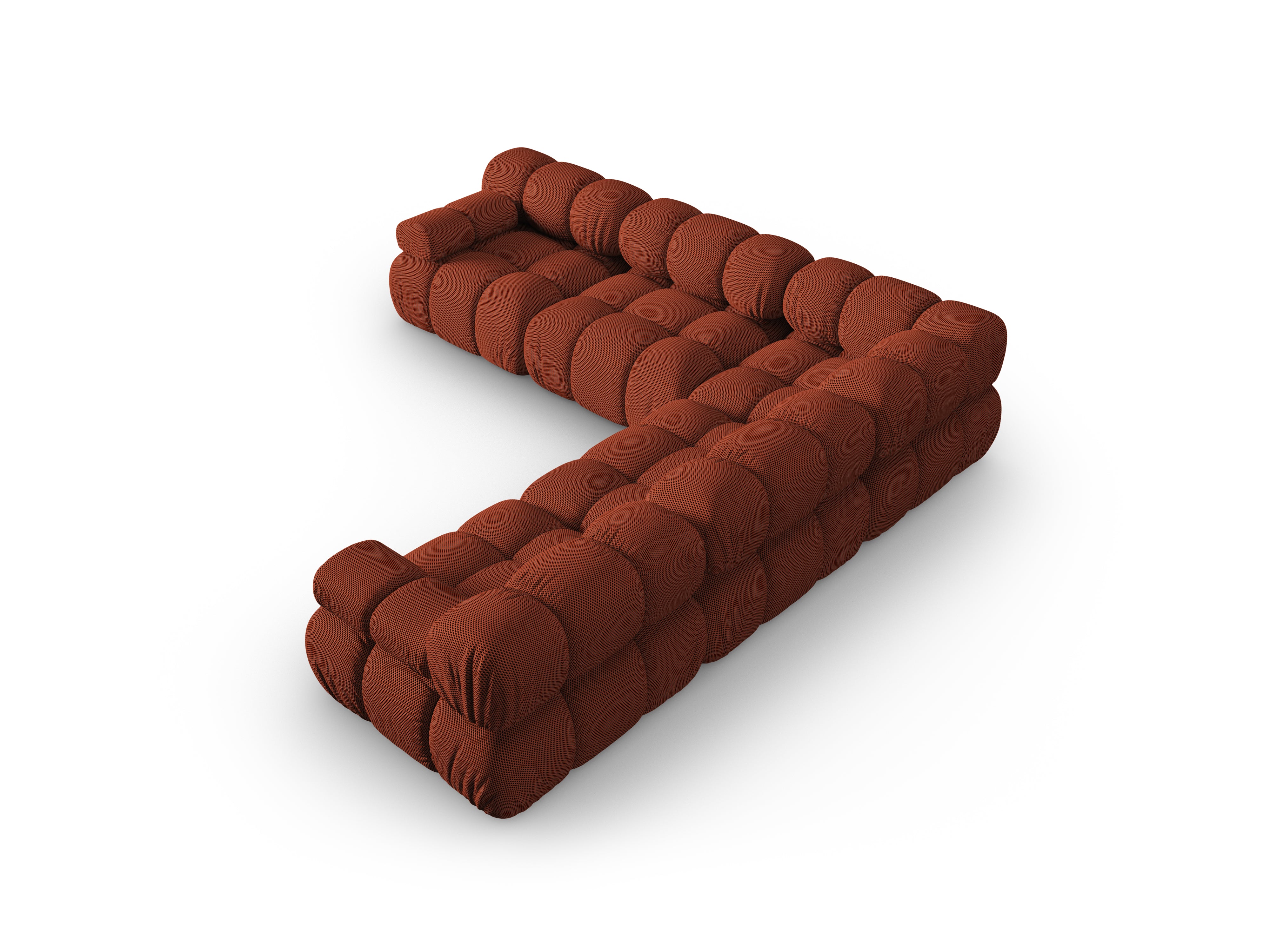 Symmetrical Corner Sofa BELLIS in Brick 3D Fabric