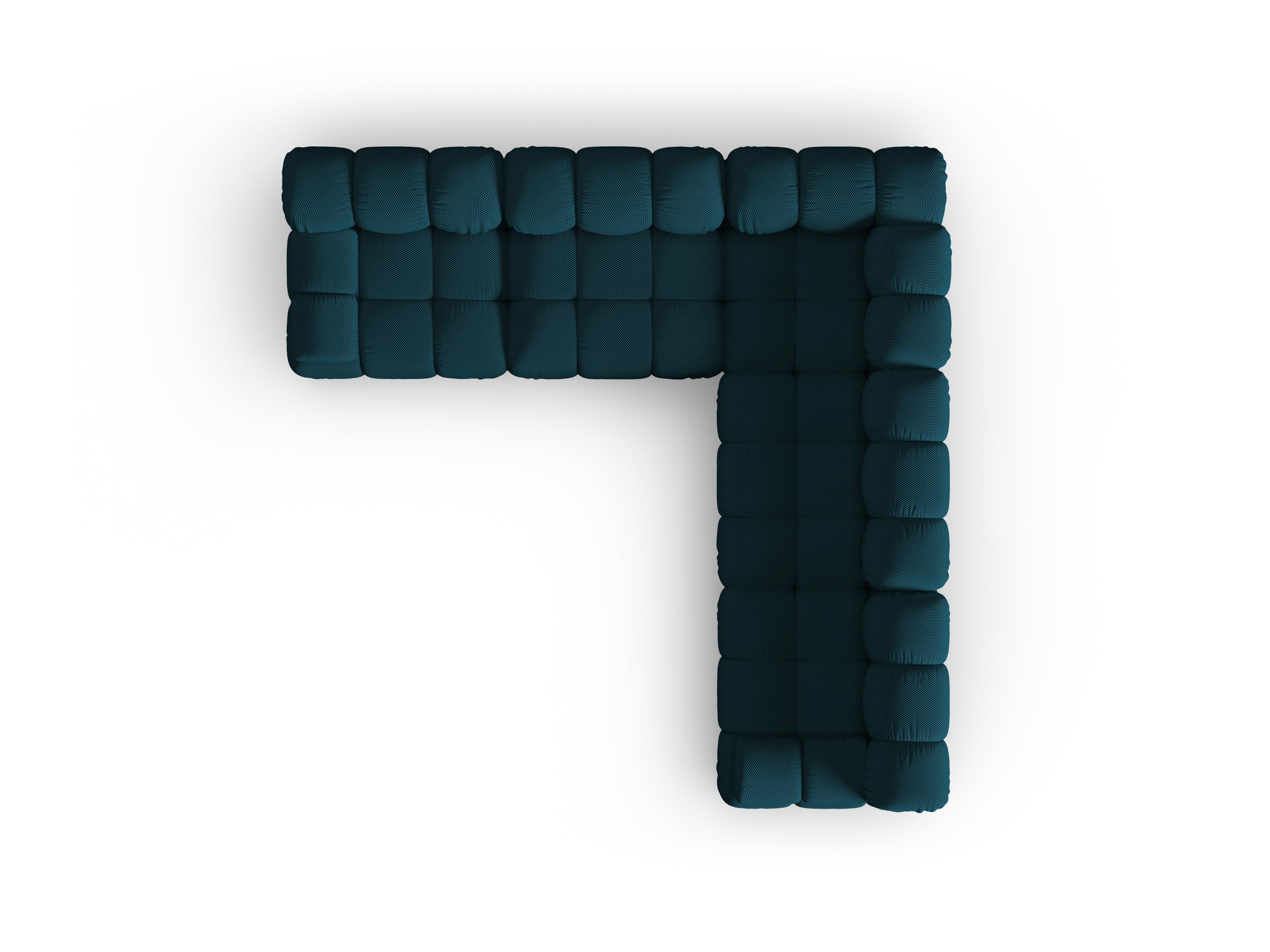 Symmetrical Corner Sofa BELLIS in Sea Green 3D Fabric