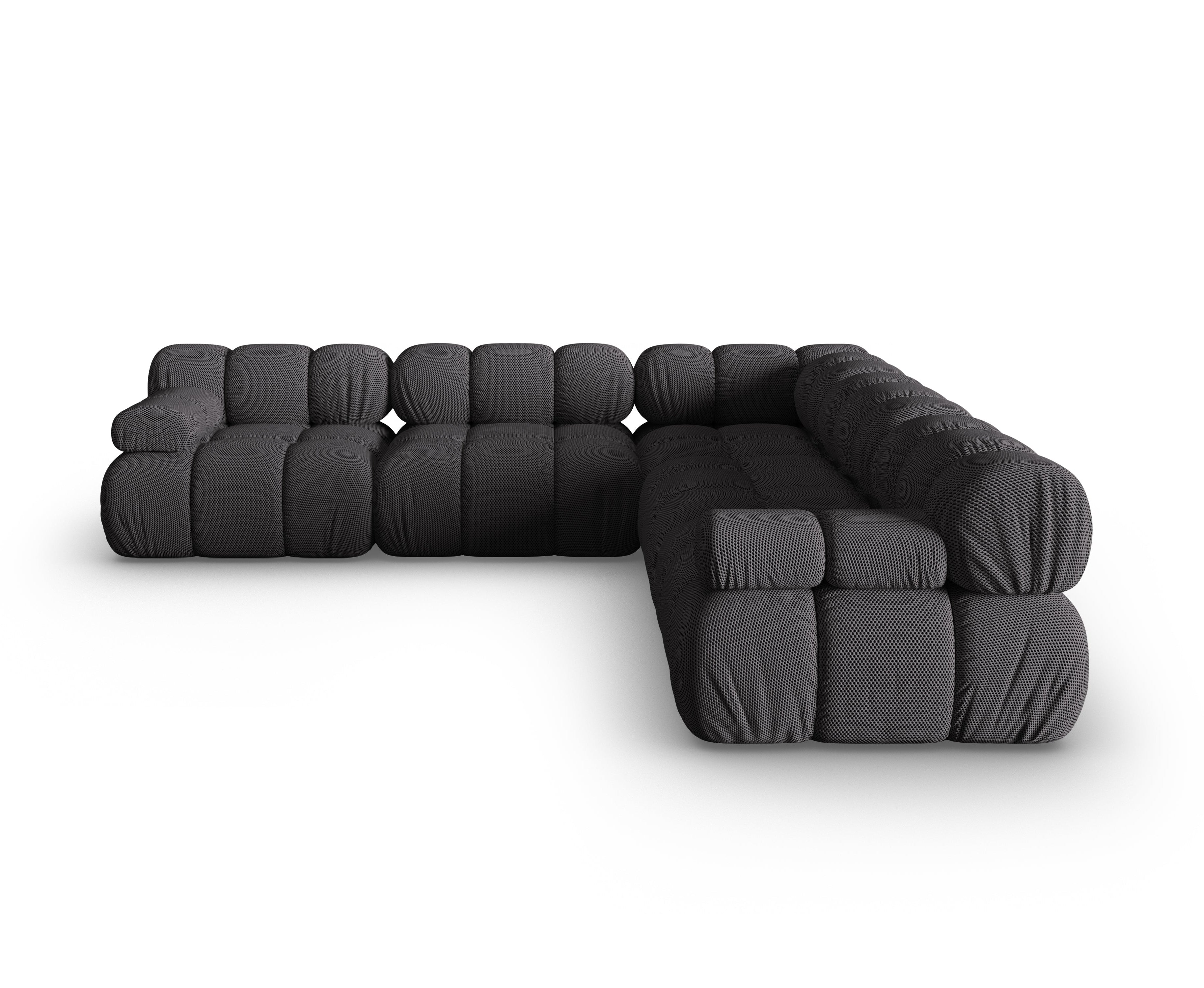 Symmetrical Corner Sofa BELLIS in Dark Gray 3D Fabric