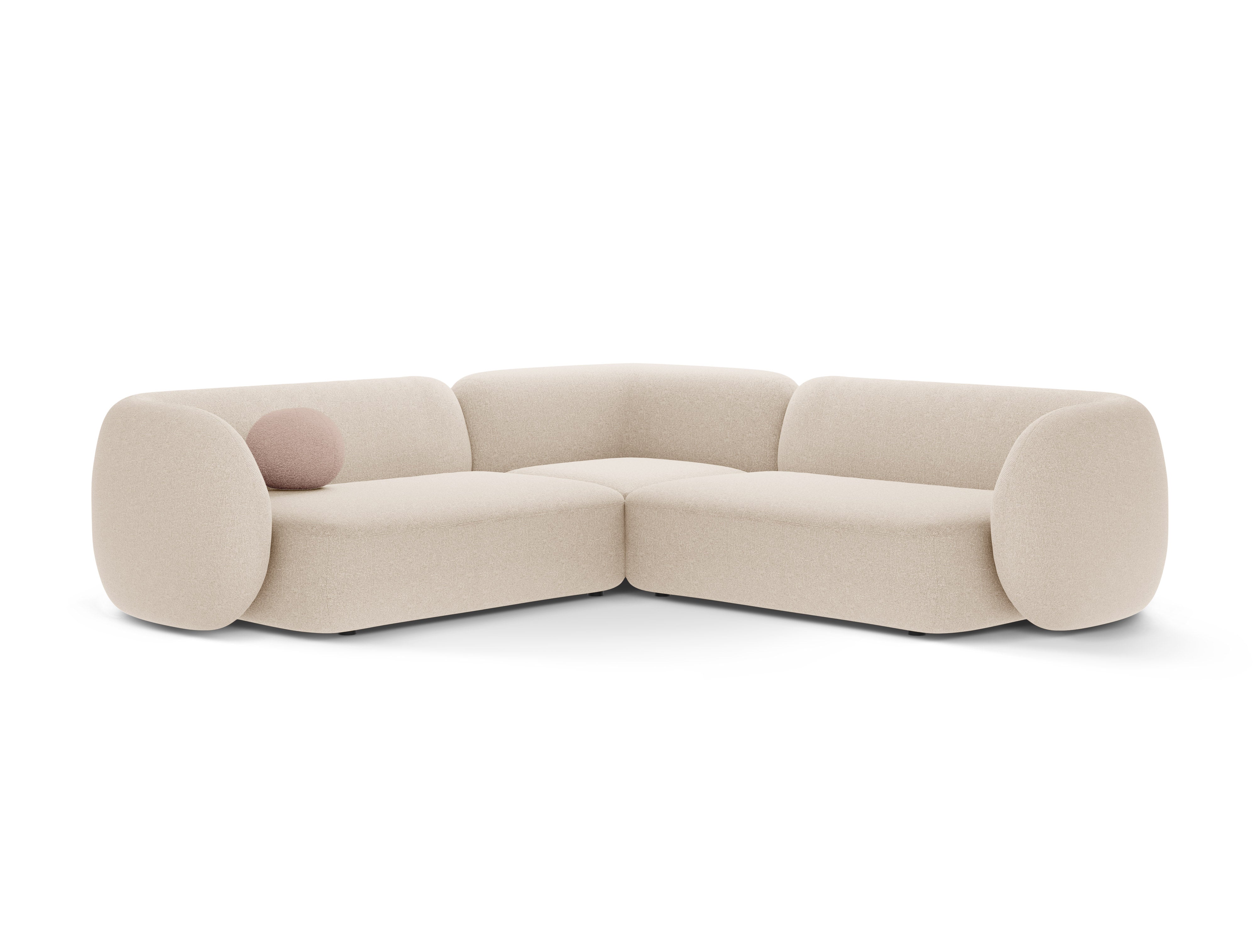 Symmetrical Corner Sofa KATE Light Beige Melange