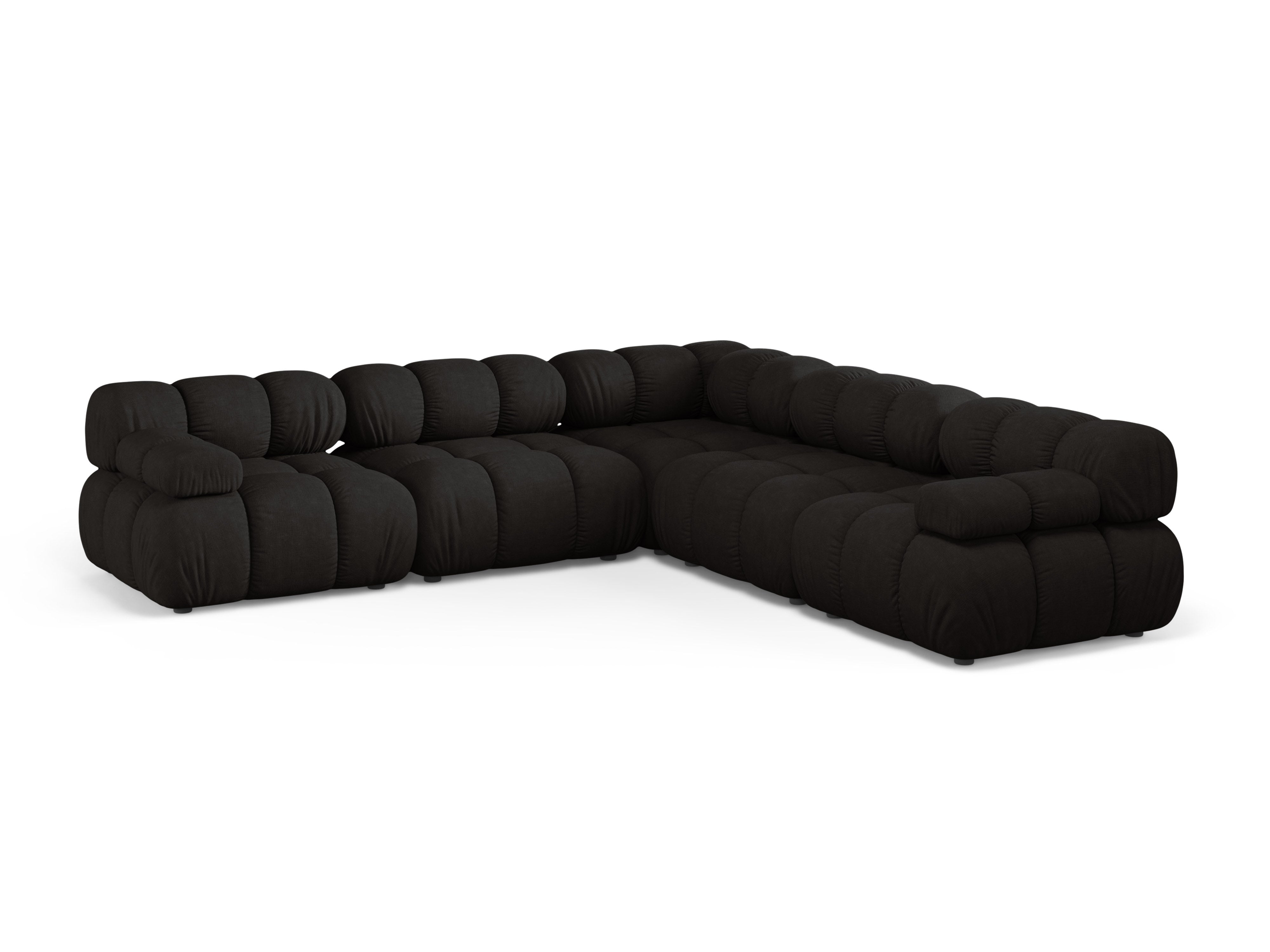 Symmetrical Corner Sofa BELLIS in Black