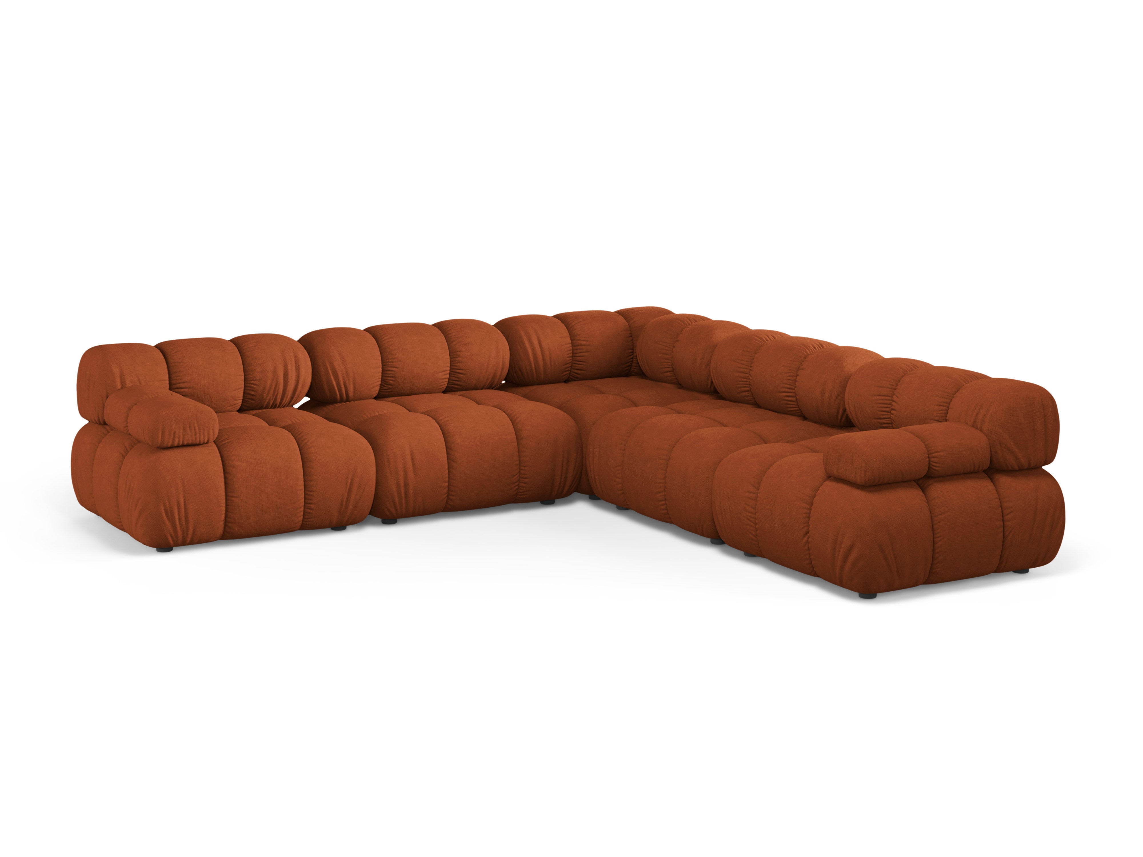 Symmetrical Corner Sofa BELLIS in Brick Red