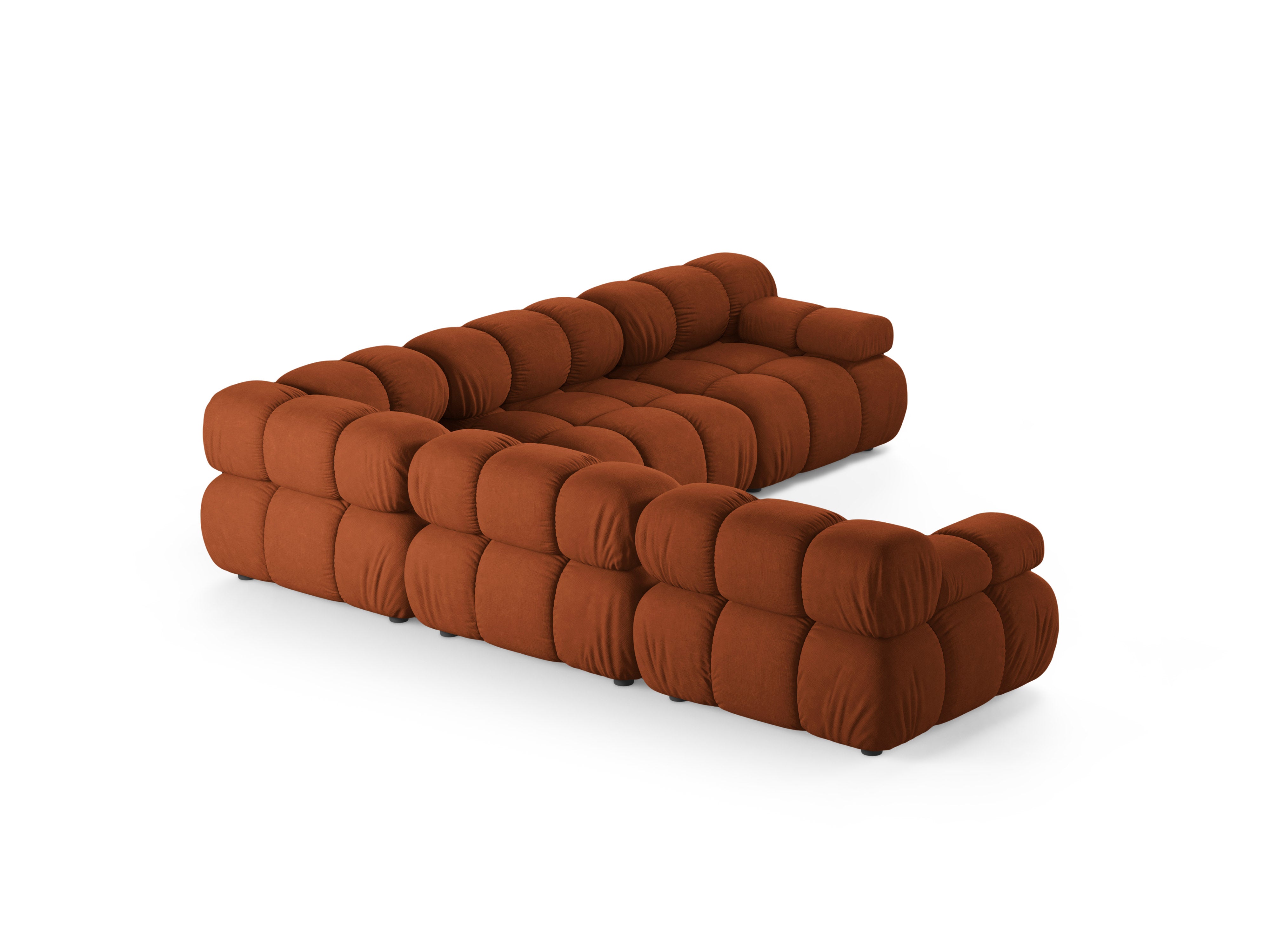 Symmetrical Corner Sofa BELLIS in Brick Red