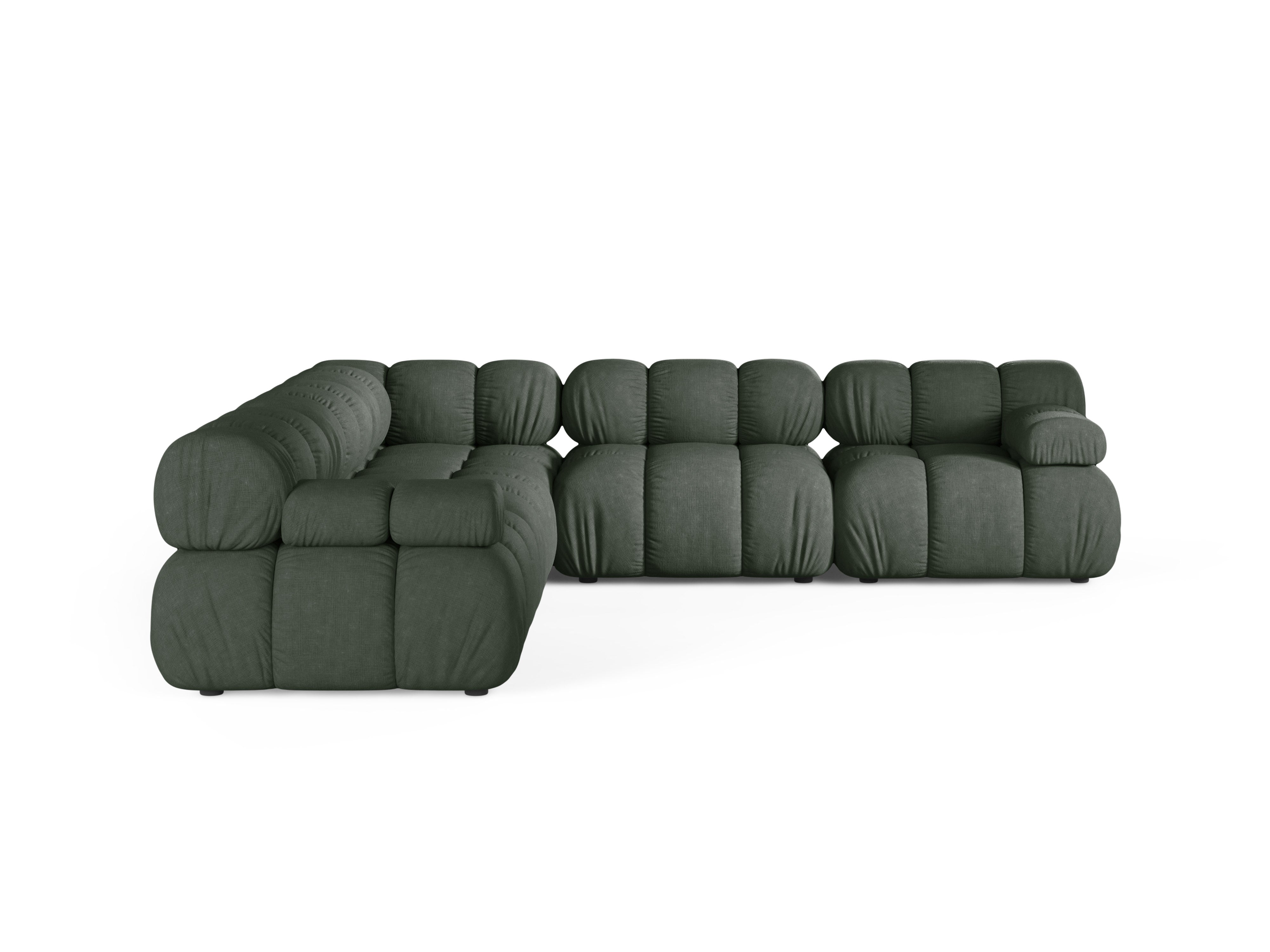 Symmetrical Corner Sofa BELLIS in Dark Green