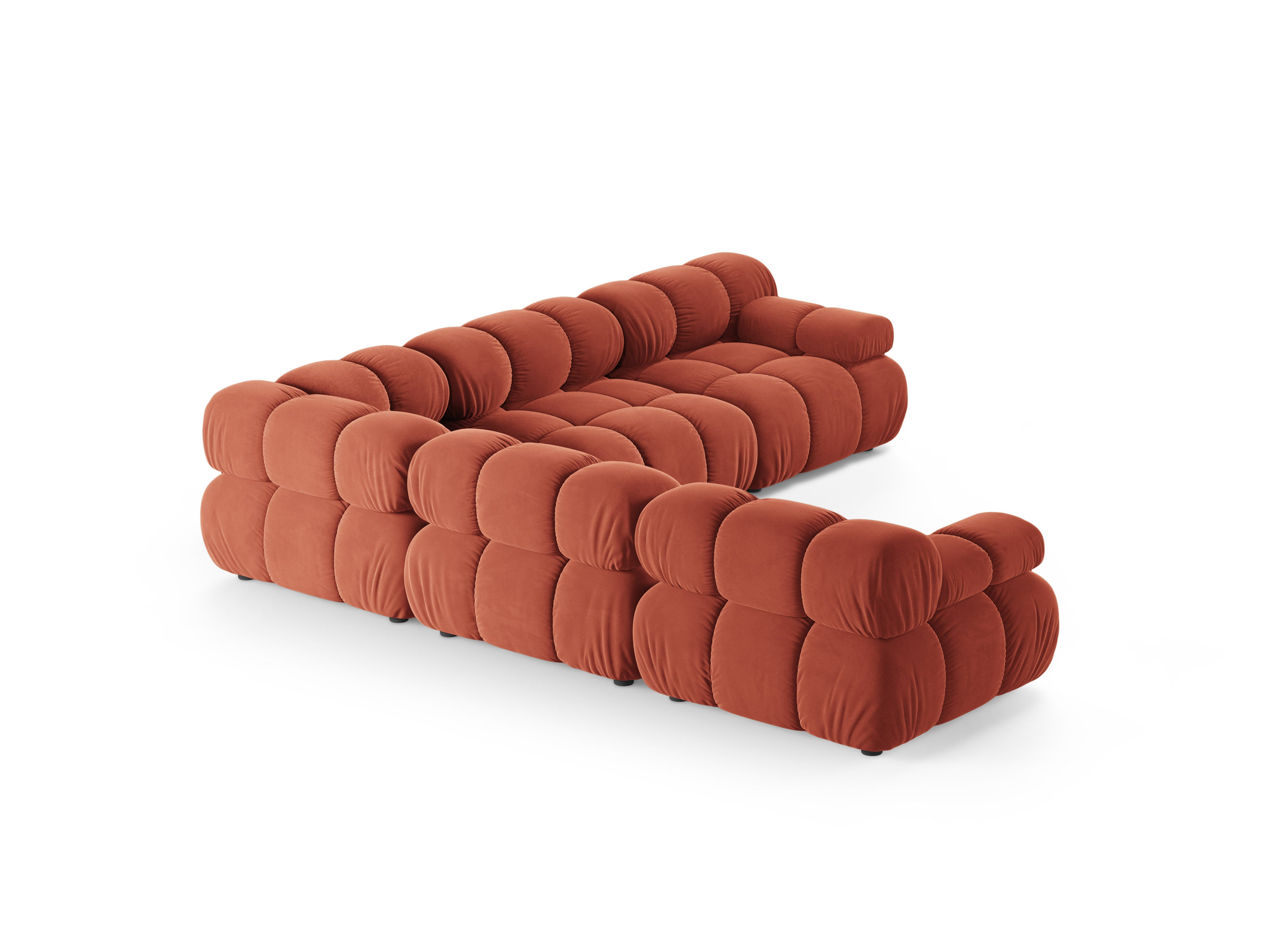 Symmetrical Corner Sofa BELLIS Coral Velvet