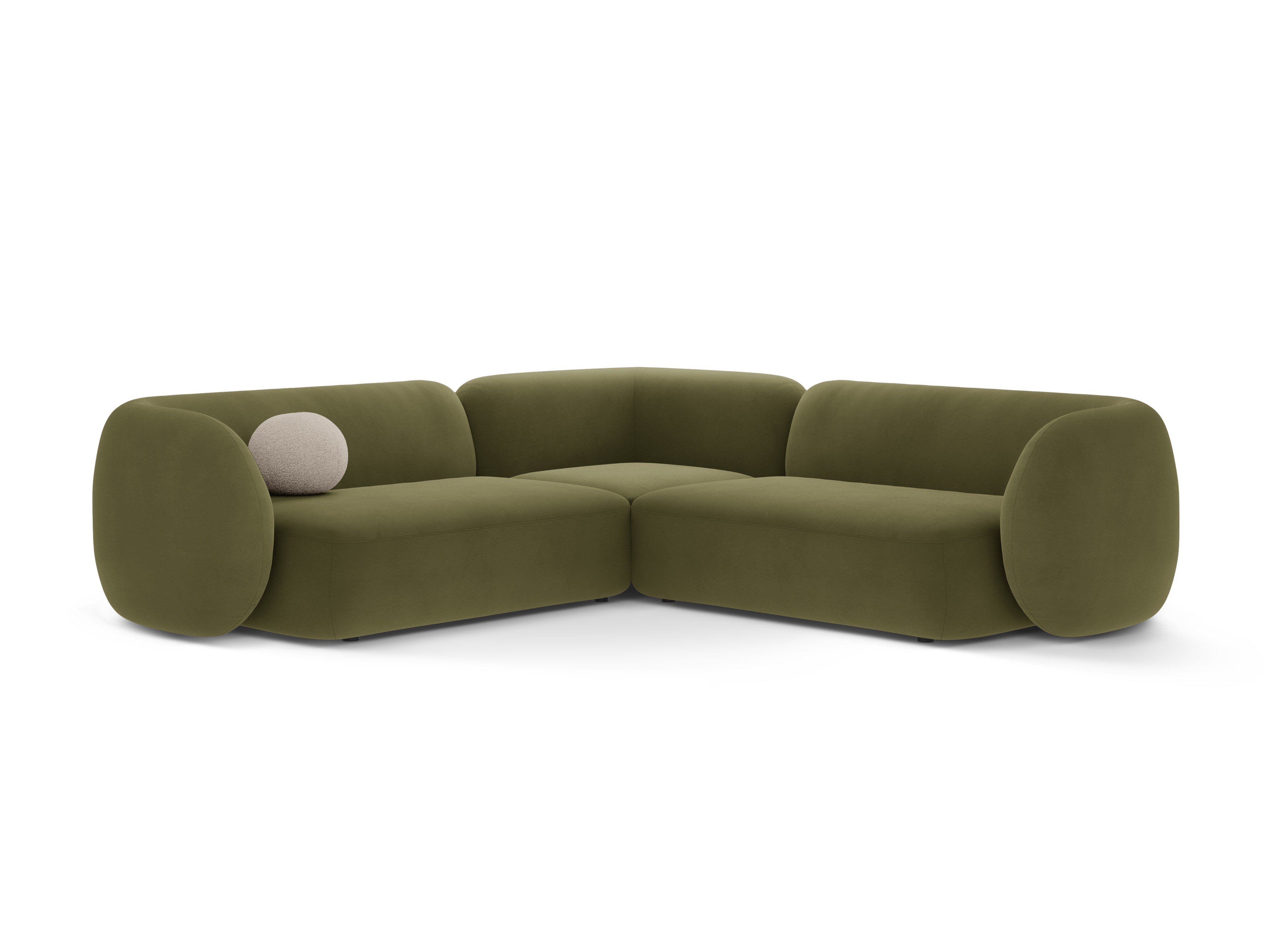 Symmetrical Velvet Corner Sofa KATE Green