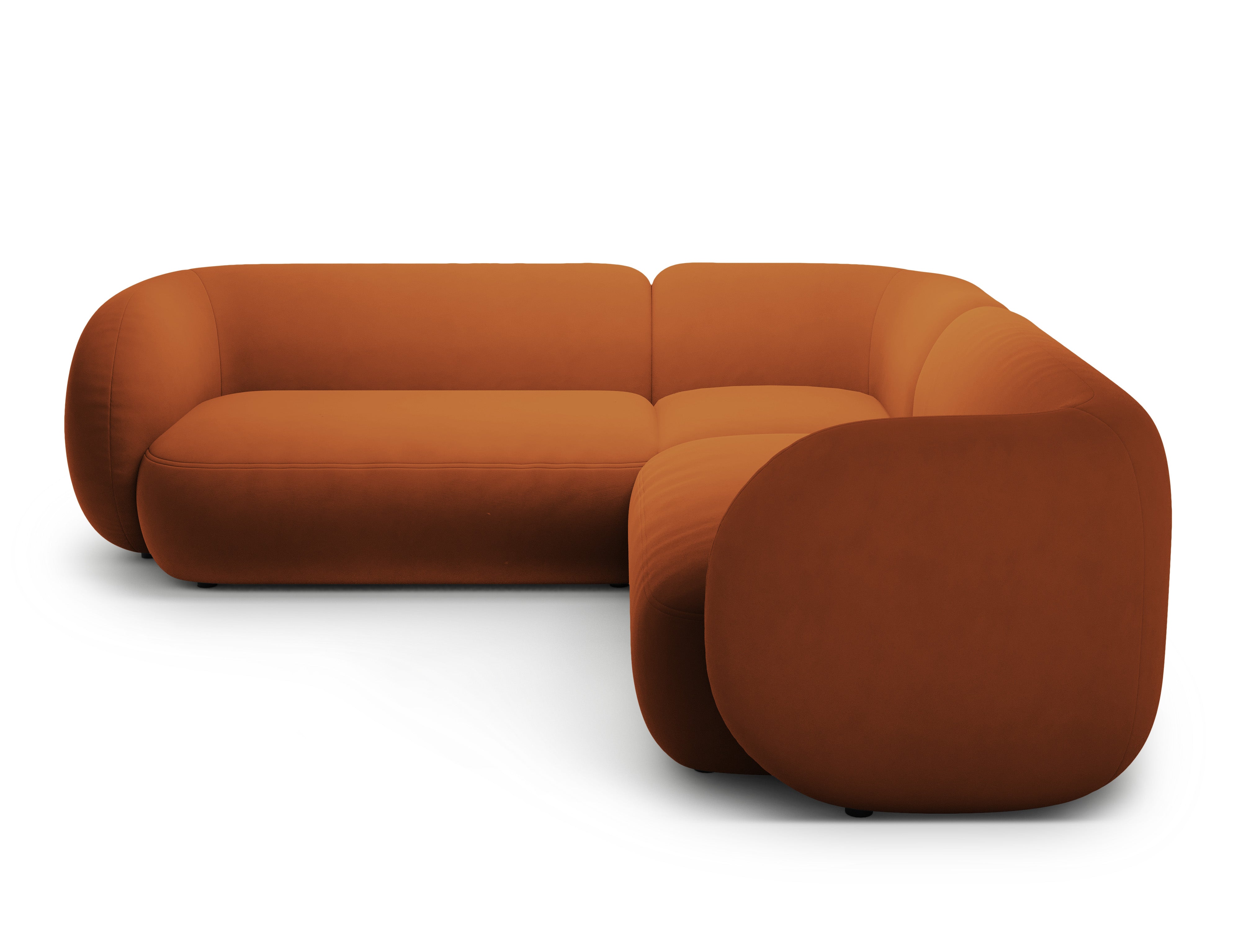 Symmetrical Velvet Corner Sofa KATE Terracotta