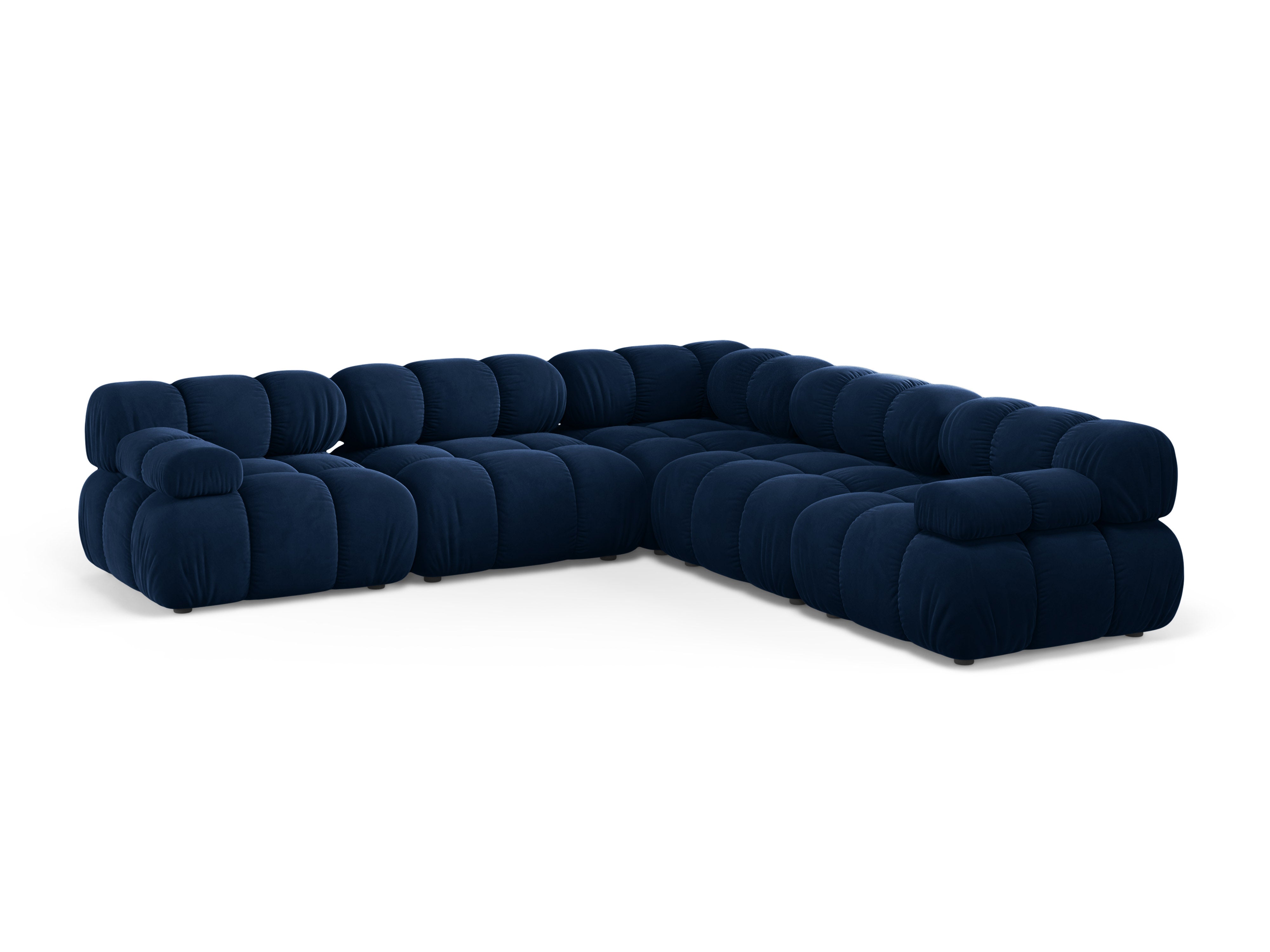 Symmetrical Velvet Corner Sofa BELLIS in Royal Blue